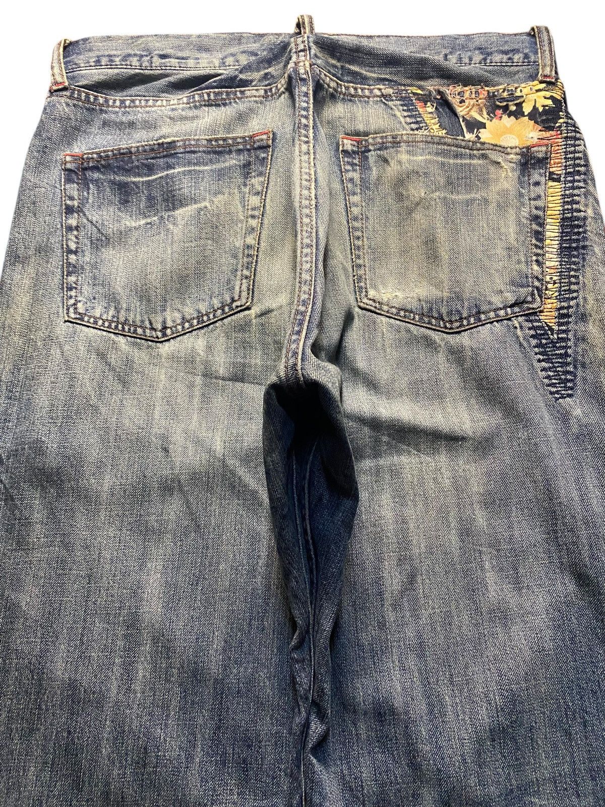 Japanese Brand Vintage Japanese Brand Embroidery Distressed Baggy Jeans Size US 32 / EU 48 - 4 Thumbnail