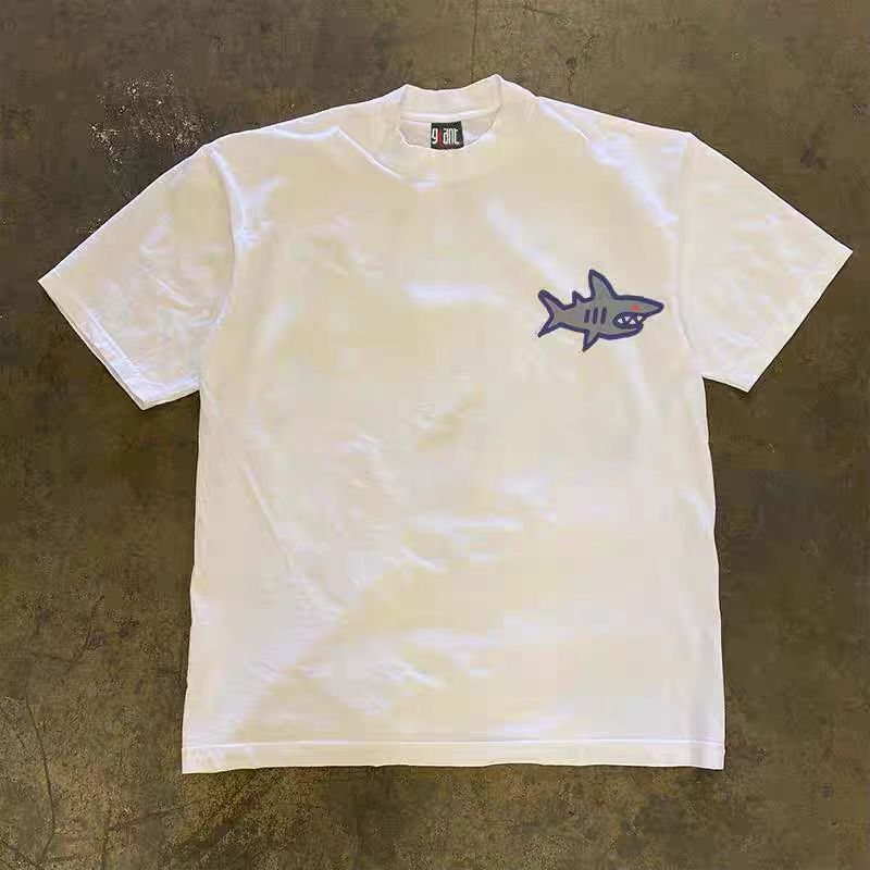 Japanese Brand × Vintage Shark pattern street fashion washed t-shirt Size US M / EU 48-50 / 2 - 2 Thumbnail