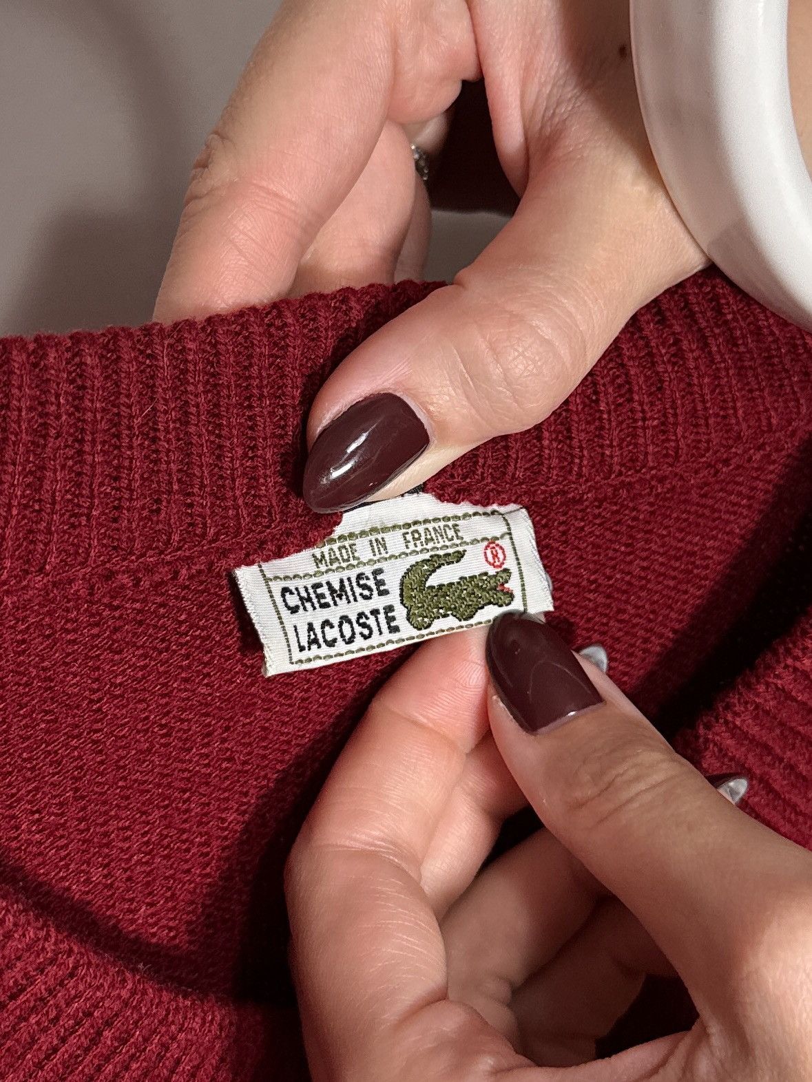Lacoste Vintage Lacoste Chemise Sweater 90s Made in France Size US L / EU 52-54 / 3 - 5 Thumbnail