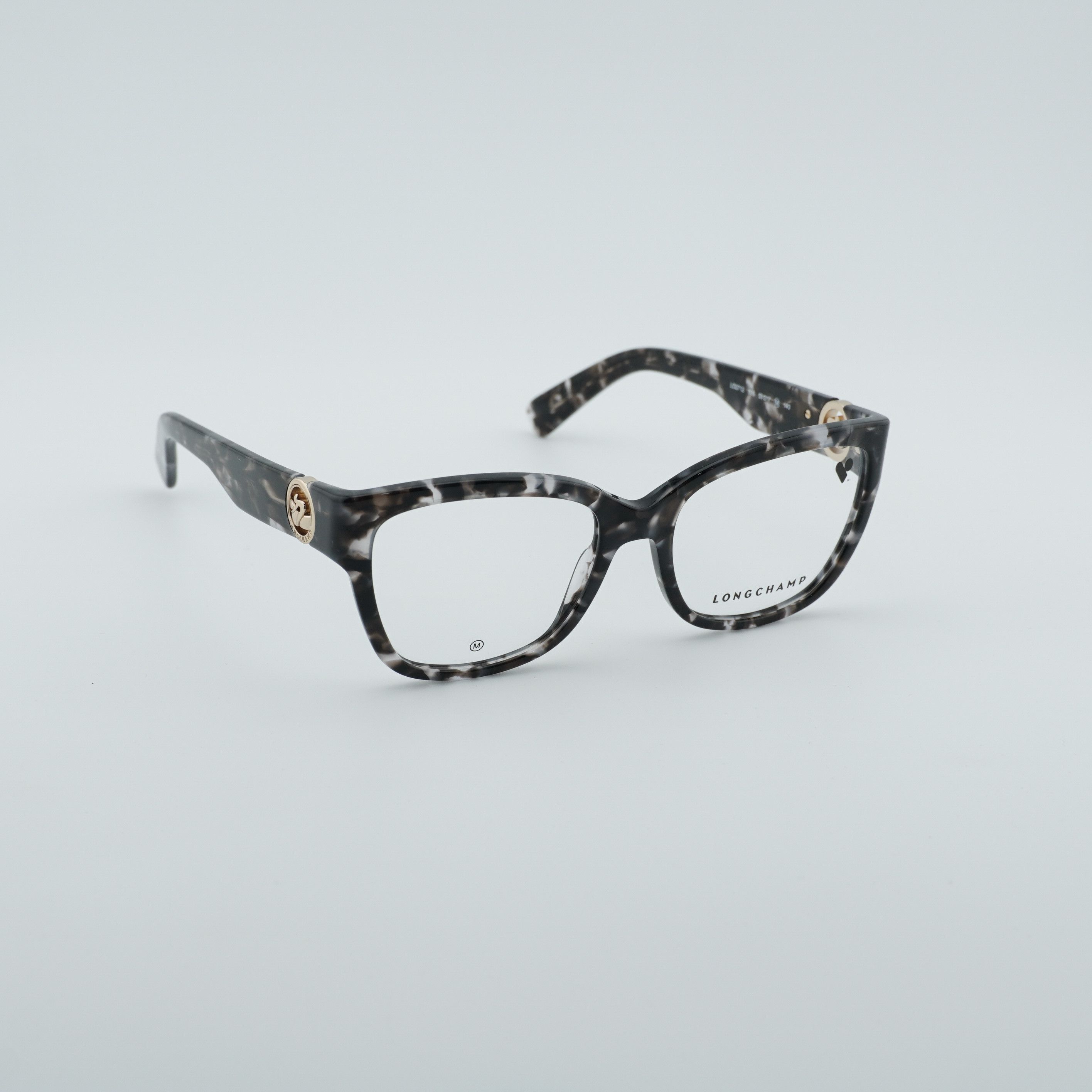 Longchamp Longchamp LO2712 005 Eyeglasses Grey Havana 53mm Square Size ONE SIZE - 6 Thumbnail