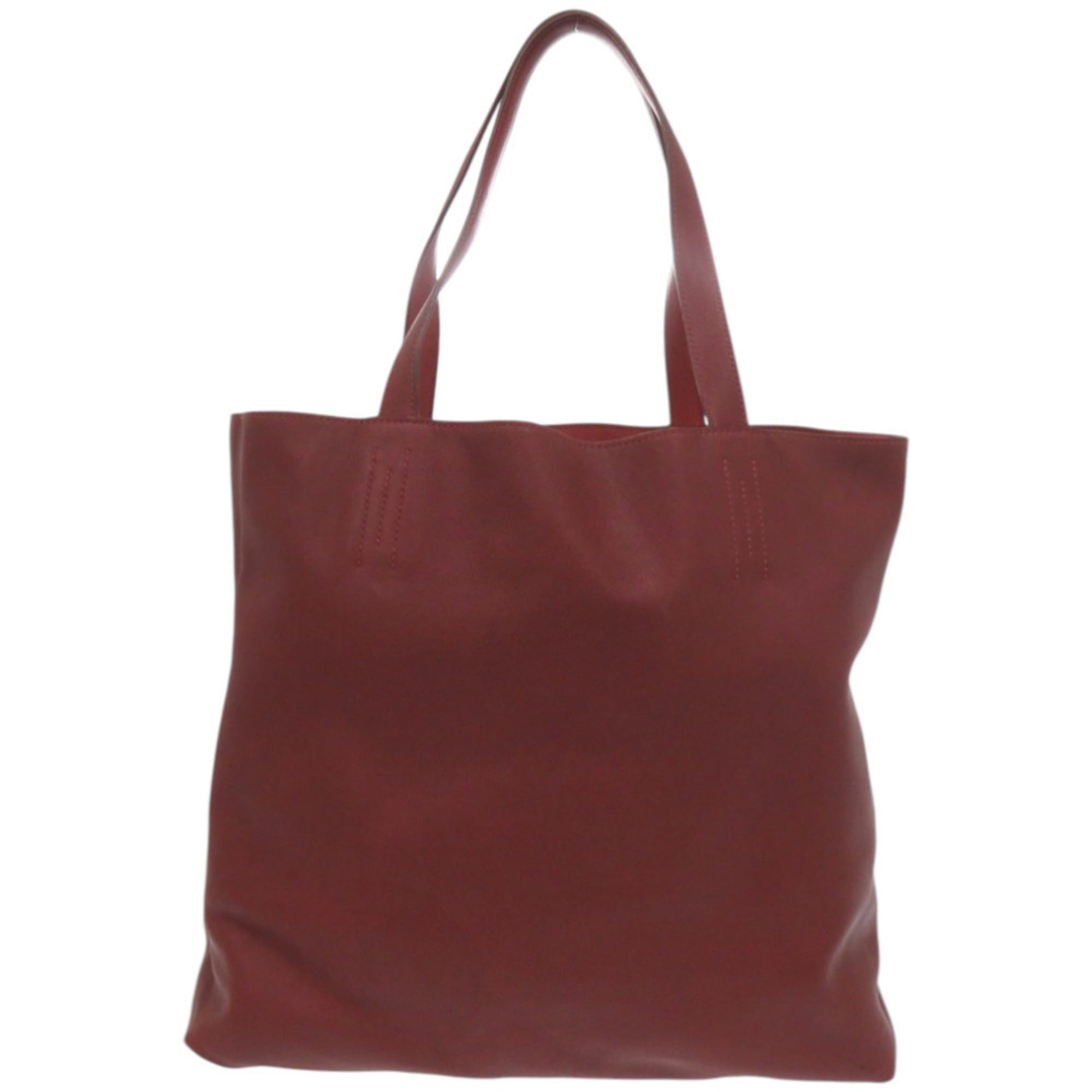 Hermes Hermès Double Sens 45 Reversible Two-Tone Leather Tote Bag in Vauxhall, Red with P Stamp (1228HERMES) Size ONE SIZE - 1 Thumbnail
