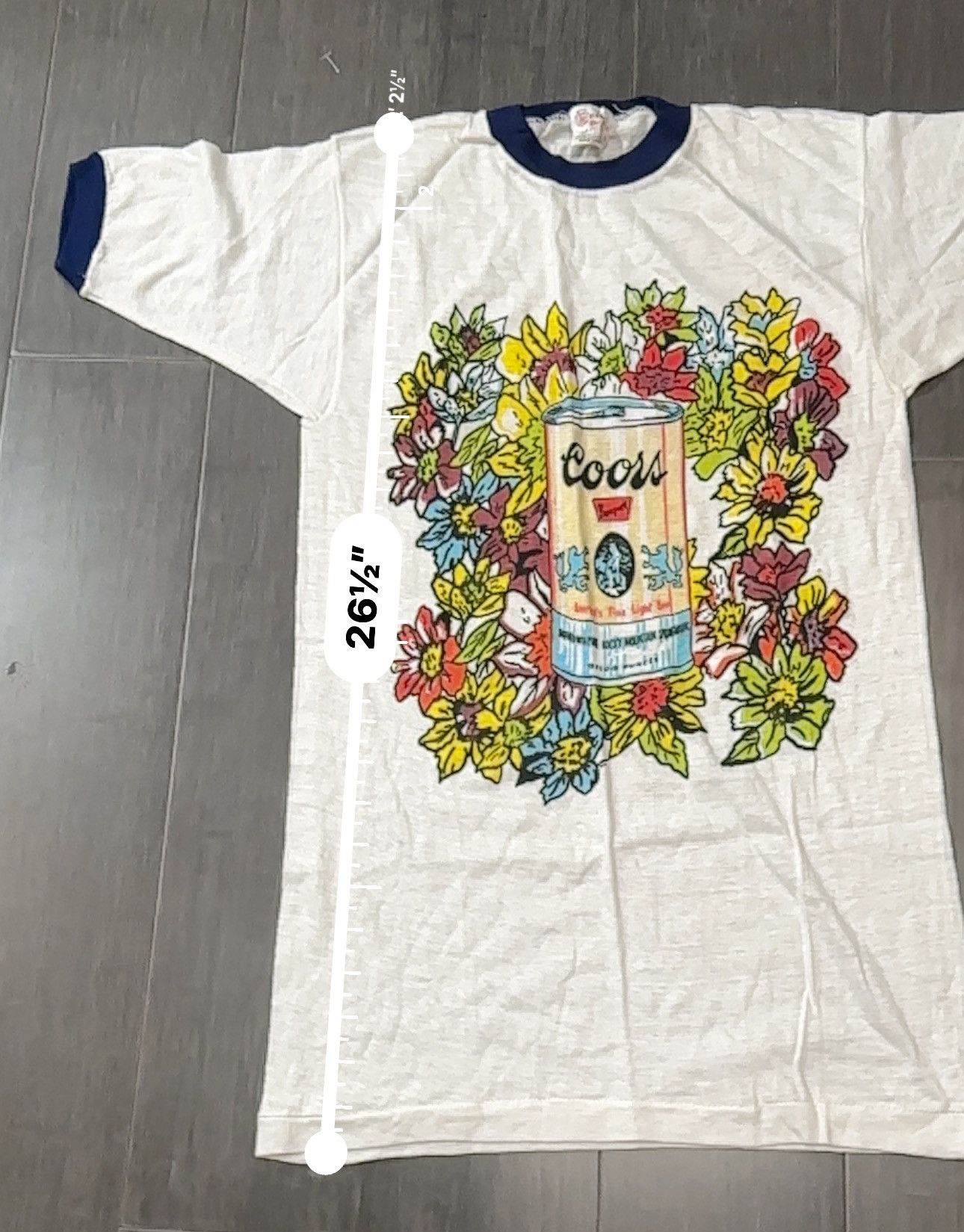 Vintage Vintage single stitch 1970s ringer tshirt alcohol promo Size US S / EU 44-46 / 1 - 9 Thumbnail