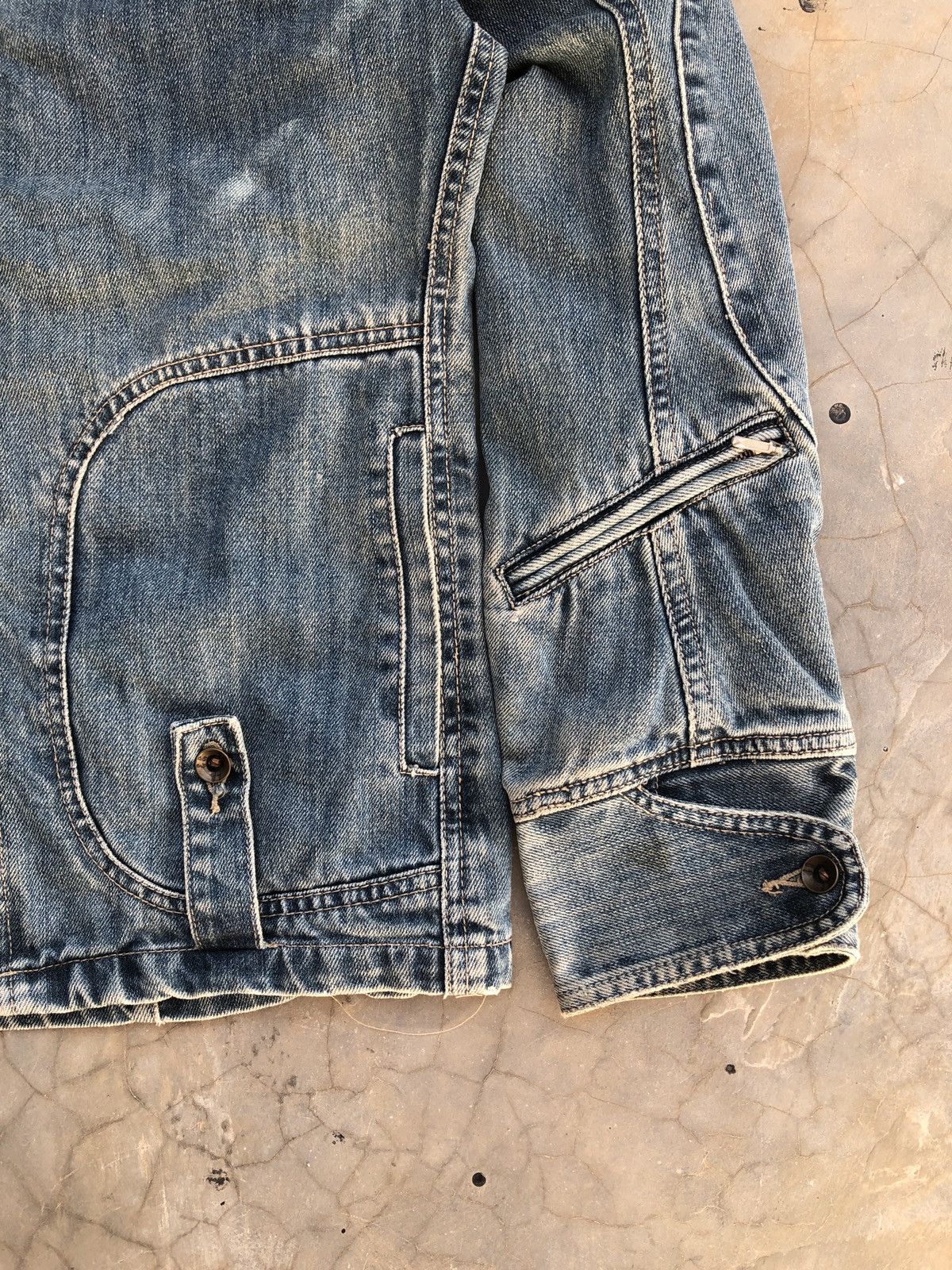 G-Star Vintage G-Star Raw Mechanic Zipper Denim Biker Rider Jacket Size US M / EU 48-50 / 2 - 9 Thumbnail