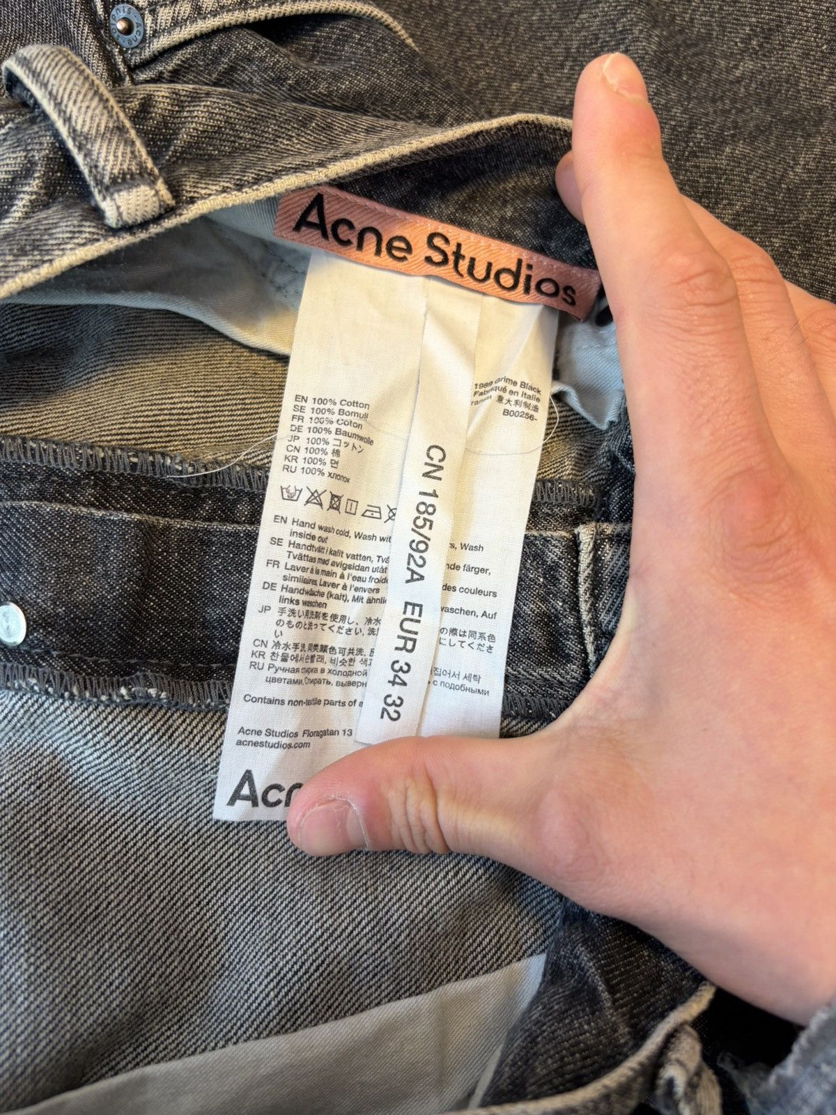 Acne Studios Acne 1989 denim grime black Size US 34 / EU 50 - 9 Thumbnail