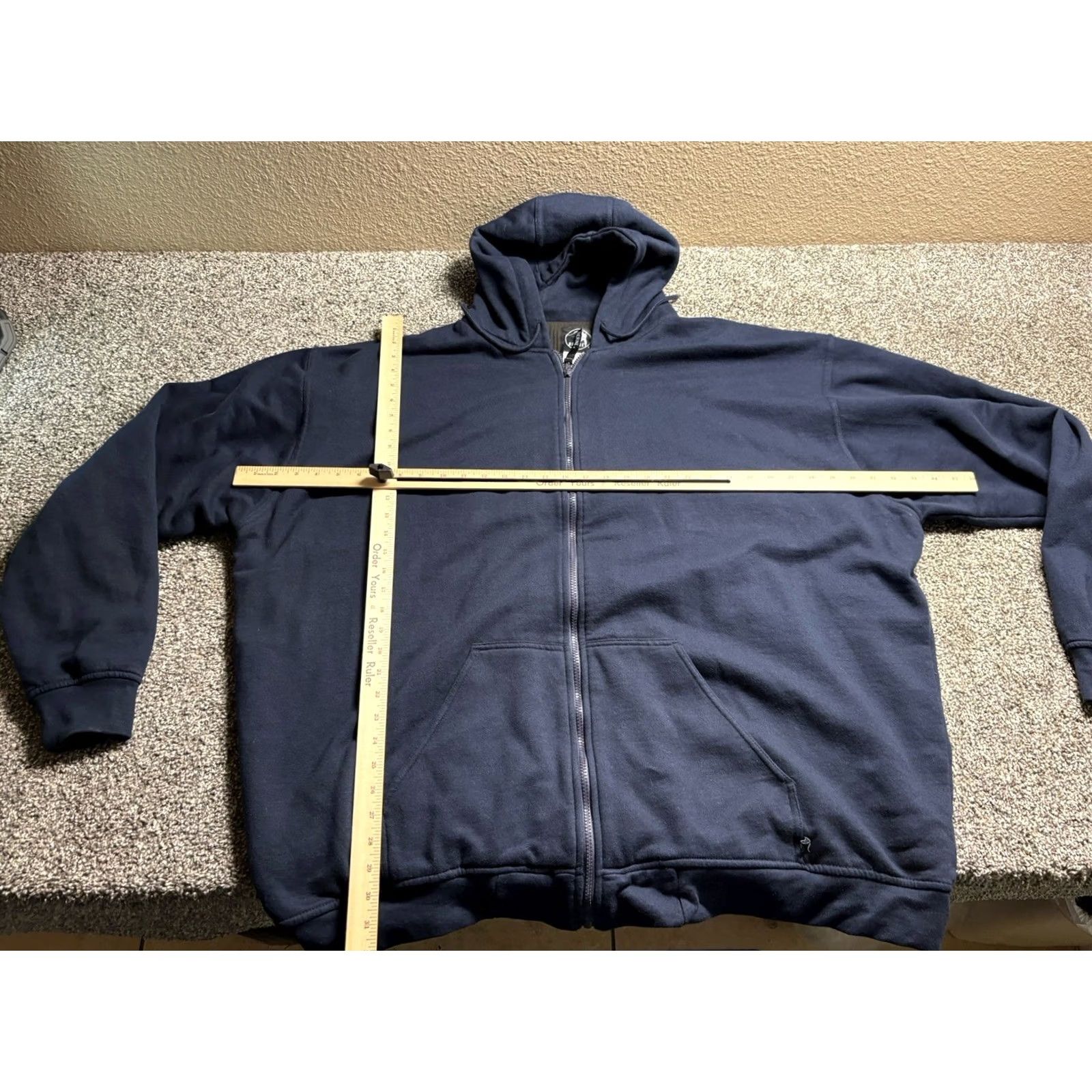 Vintage Berne Hoodie Mens 4XL Tall Heavyweight Full Zip Thermal Lined Work Blue Size US XXL / EU 58 / 5 - 5 Thumbnail