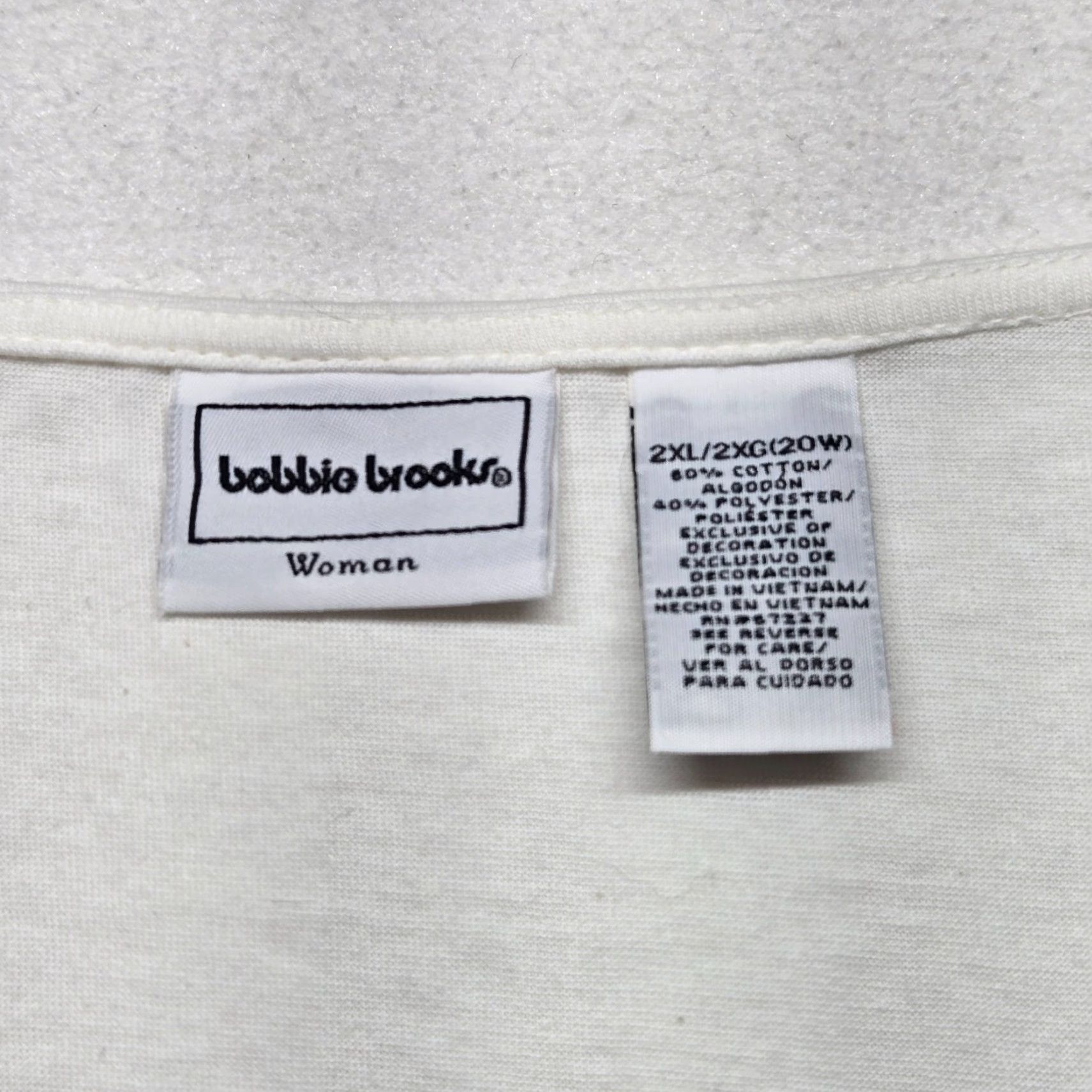 Vintage Bobbie Brooks Sleep Shirt Women Adult 2XL White Gown Lightweight Spring Summer Fall Nite Shirt Womens 2XL Size XXL / US 16-18 / IT 52-54 - 4 Thumbnail