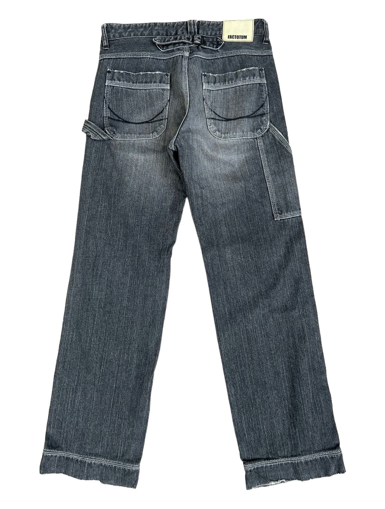 FACTOTUM Vintage Factotum Japan Distressed Fade Denim Work Pant Size US 30 / EU 46 - 2 Thumbnail