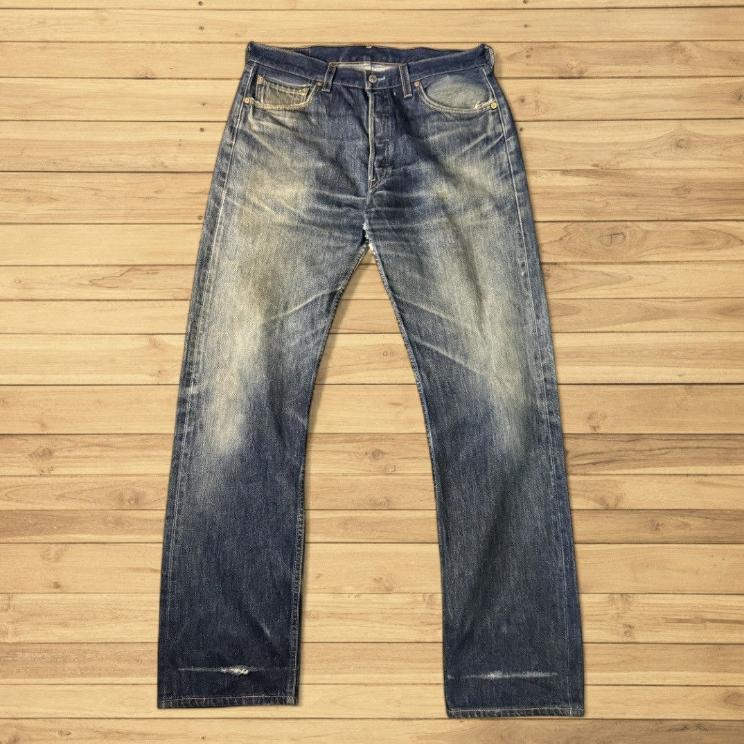 Levi's Vintage Clothing 90s Japanese Levis 501 Mud Wash Distressed Denim W34 Size US 34 / EU 50 - 2 Thumbnail
