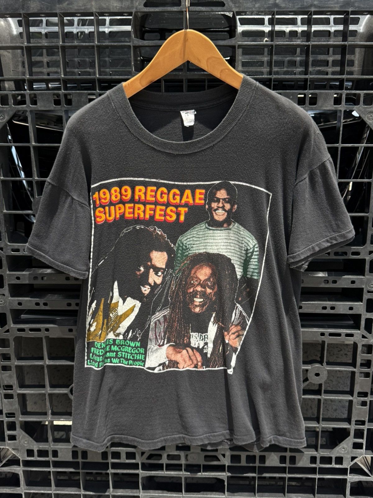 Vintage 💥Vintage Reggae Superfest Dennis brown 1989 Tour T-Shirt Size US XL / EU 56 / 4 - 1 Thumbnail