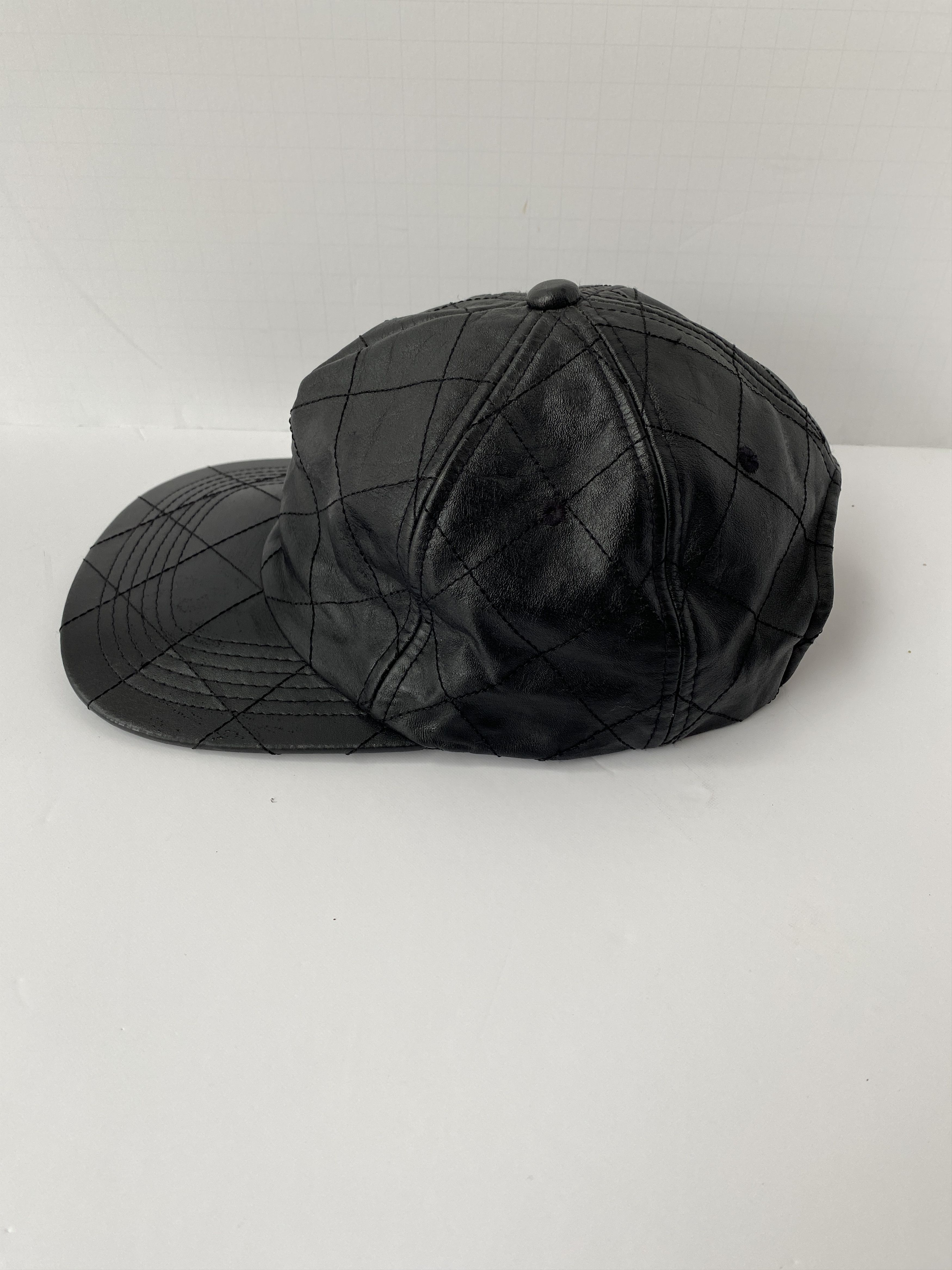 Stampd Stampd LA Lambskin Quilted Leather 5 Panel SnapBack Cap Hat Size ONE SIZE - 4 Thumbnail