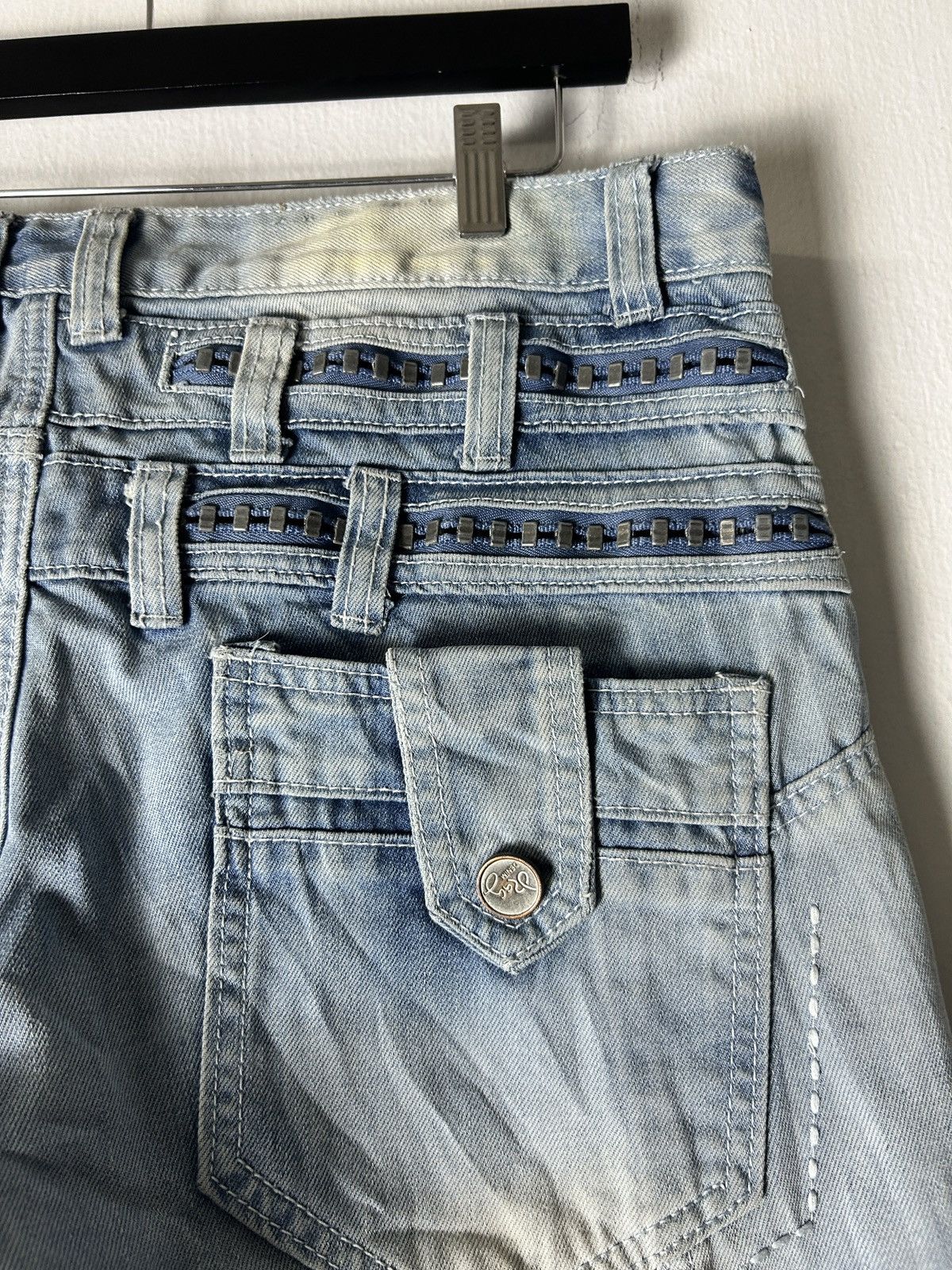 Japanese Brand Blue Jeans Rag Famous Denim Multipocket Japan Style Size US 35 - 13 Thumbnail
