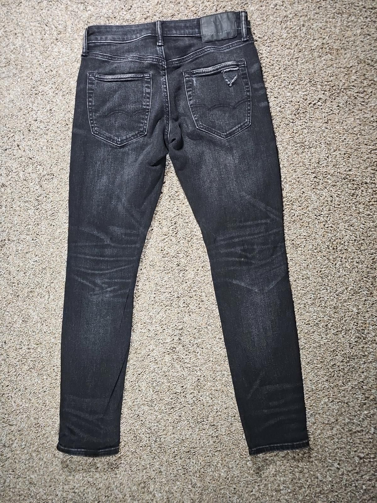 American Eagle Outfitters American Eagle Jeans Men's 28x30 Black Airflex+ Distressed Size US 28 / EU 44 - 7 Thumbnail