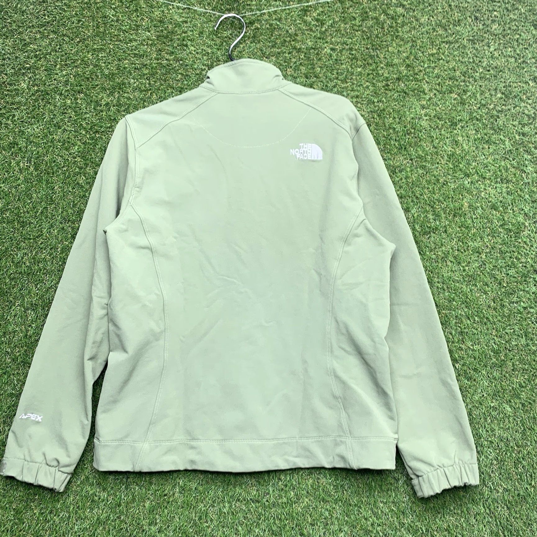 The North Face North Face Apex Pneumatic Jacket Womens Large Triumph Green Softshell Coat Hike Size L / US 10 / IT 46 - 2 Thumbnail