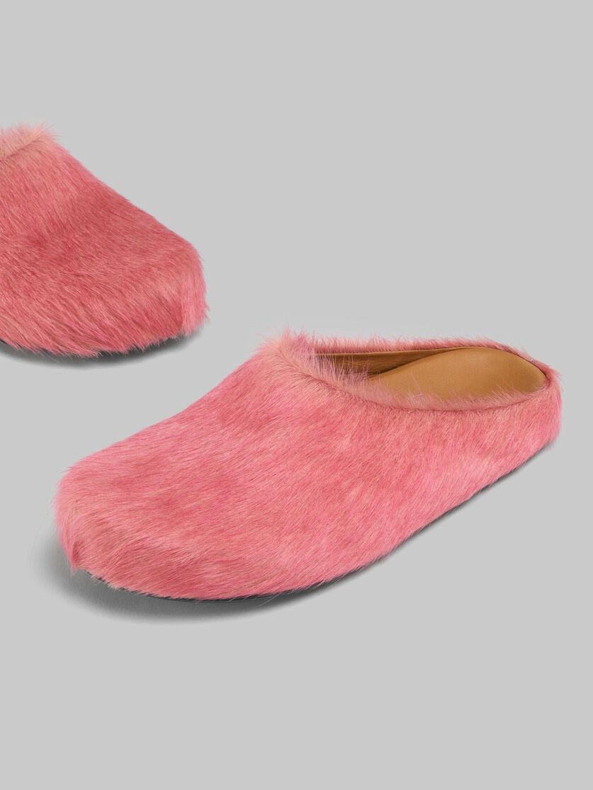 Marni o1f1d3z0126 Long Hair Fussbett Sabot Mules in Pink Size US 11 / IT 41 - 5 Thumbnail
