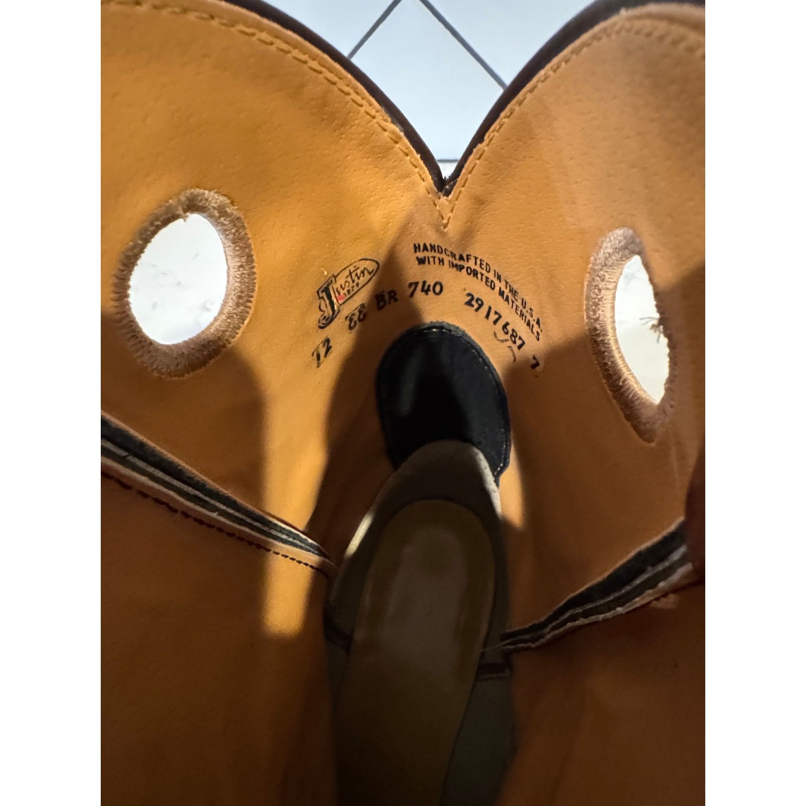 Justin Boots Justin Caddo Bent Rail Boots Broad Square Toe 12 EE wide Size US 12 / EU 45 - 7 Thumbnail