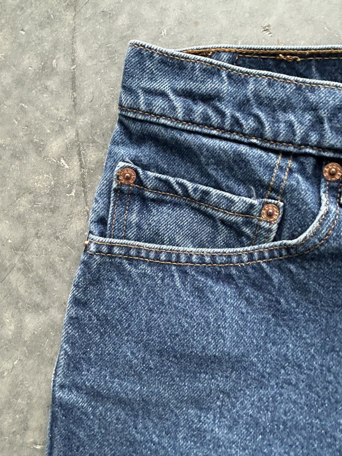 Levi's Vintage 90s Levis 505 Denim Jeans 33x30 Dark Wash Size US 33 - 4 Thumbnail