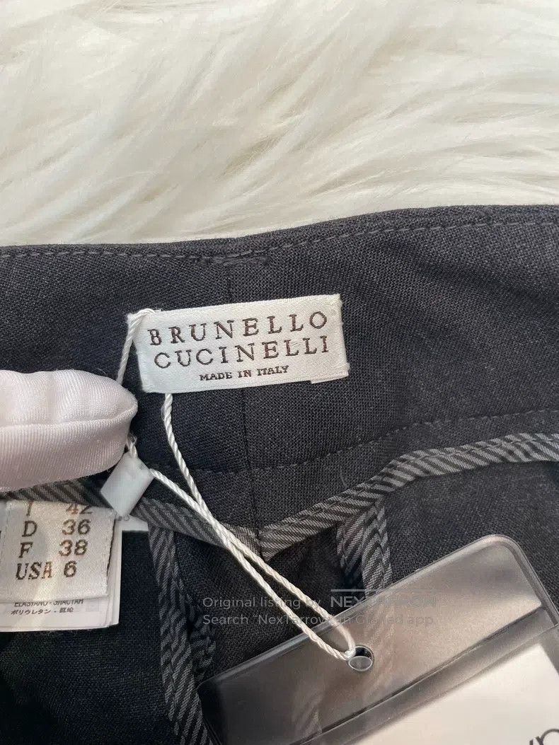Brunello Cucinelli Brunello Cucinelli Black Raw Wool Long Pants Size 27" / US 4 / IT 40 - 3 Thumbnail