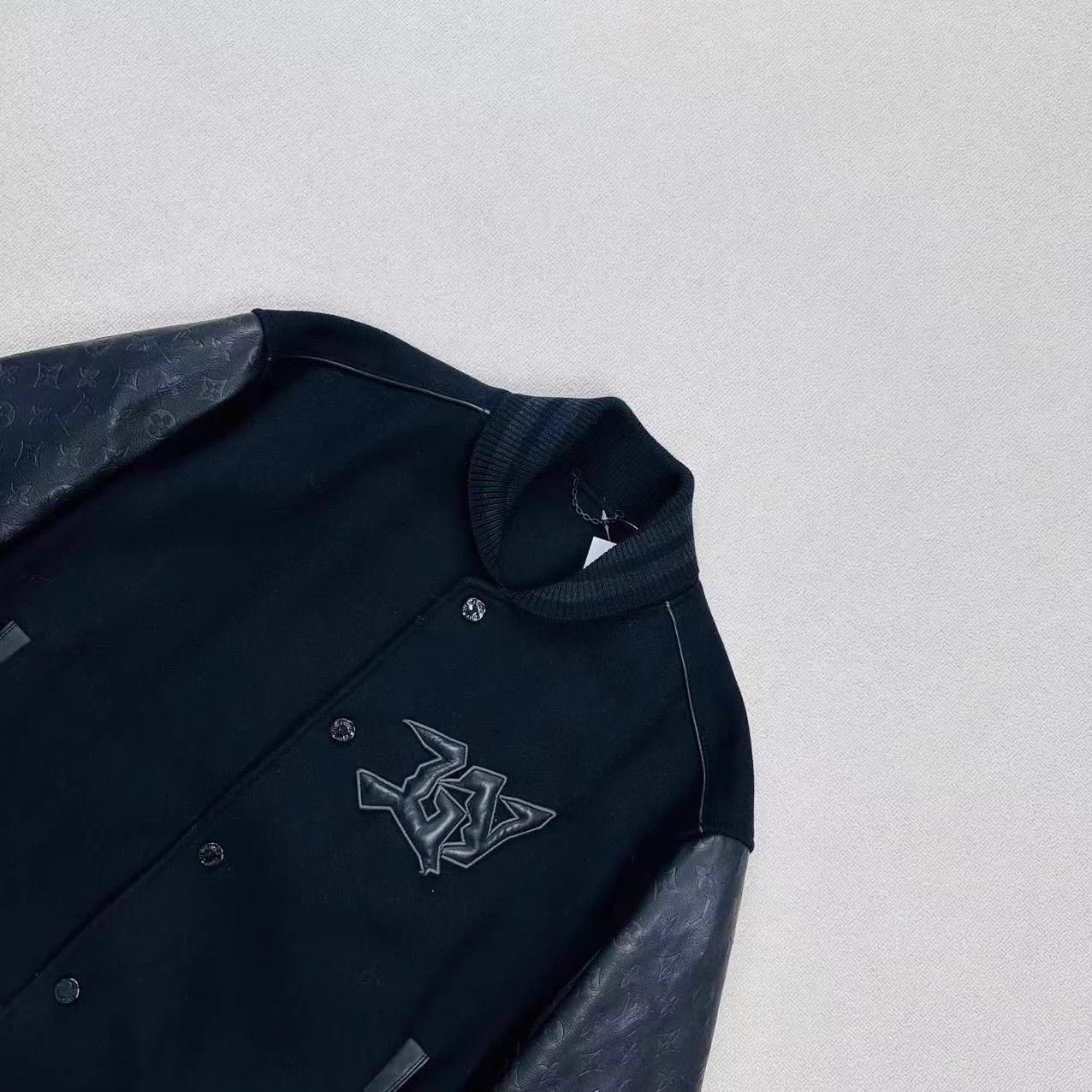 Louis Vuitton LV Monogram leather sleeves baseball jacket 50 like new Size US M / EU 48-50 / 2 - 3 Thumbnail