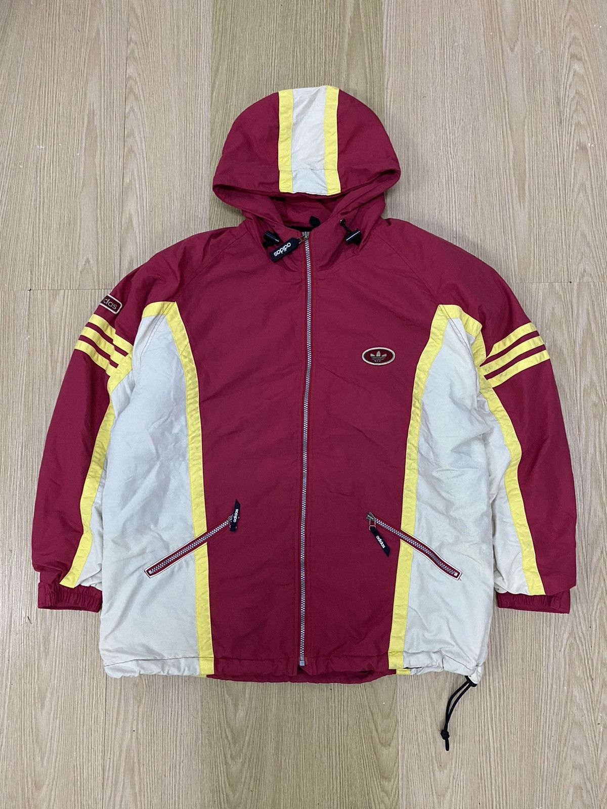 Adidas × Vintage Vintage 90’s Adidas Three Stripes Jacket Size US L / EU 52-54 / 3 - 1 Thumbnail
