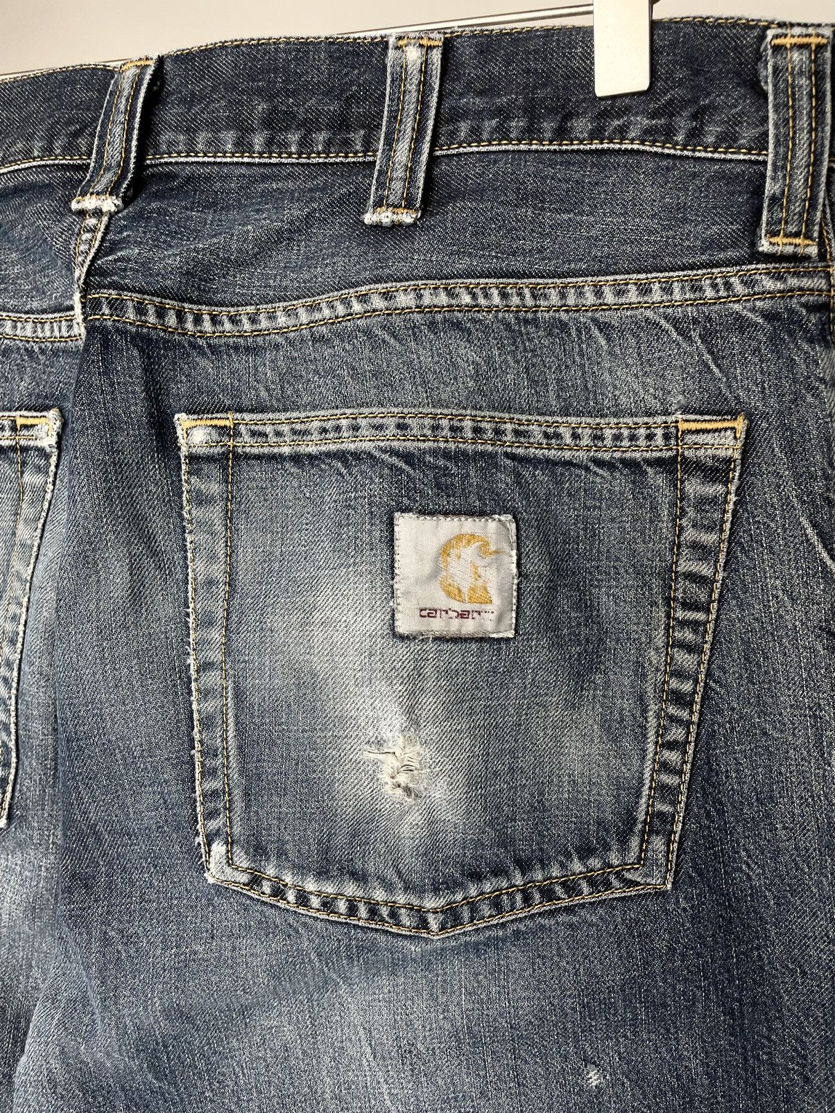 Carhartt Vintage Carhartt Distressed Ripped Denim Jeans Rockin Pants Size US 36 / EU 52 - 3 Thumbnail