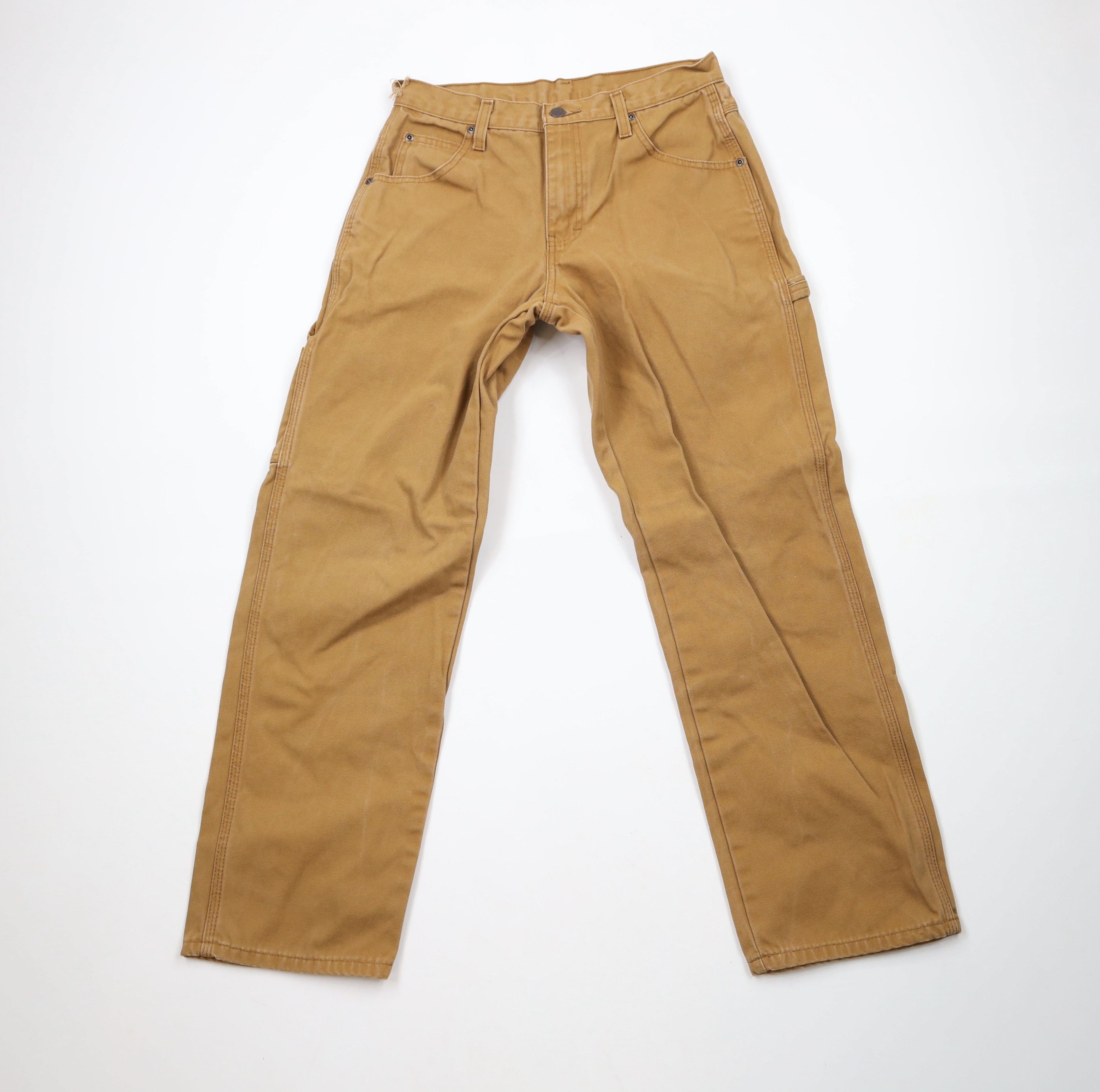 Dickies × Vintage Vintage Dickies Spell Out Canvas Dungaree Pants Duck Brown Size US 30 / EU 46 - 1 Thumbnail