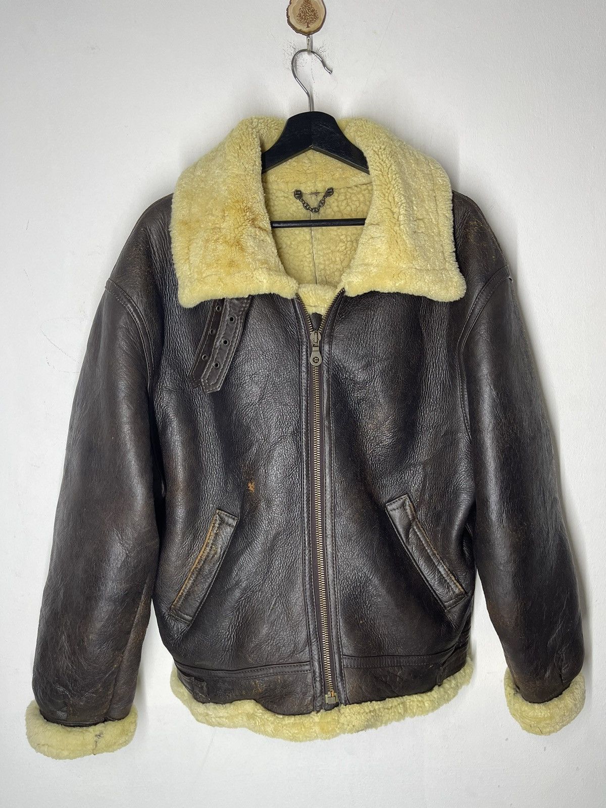 Vintage ❌WINTER SALE❌Vintage B-3 Lambskin Shearling Teodem Italy Size US L / EU 52-54 / 3 - 6 Thumbnail
