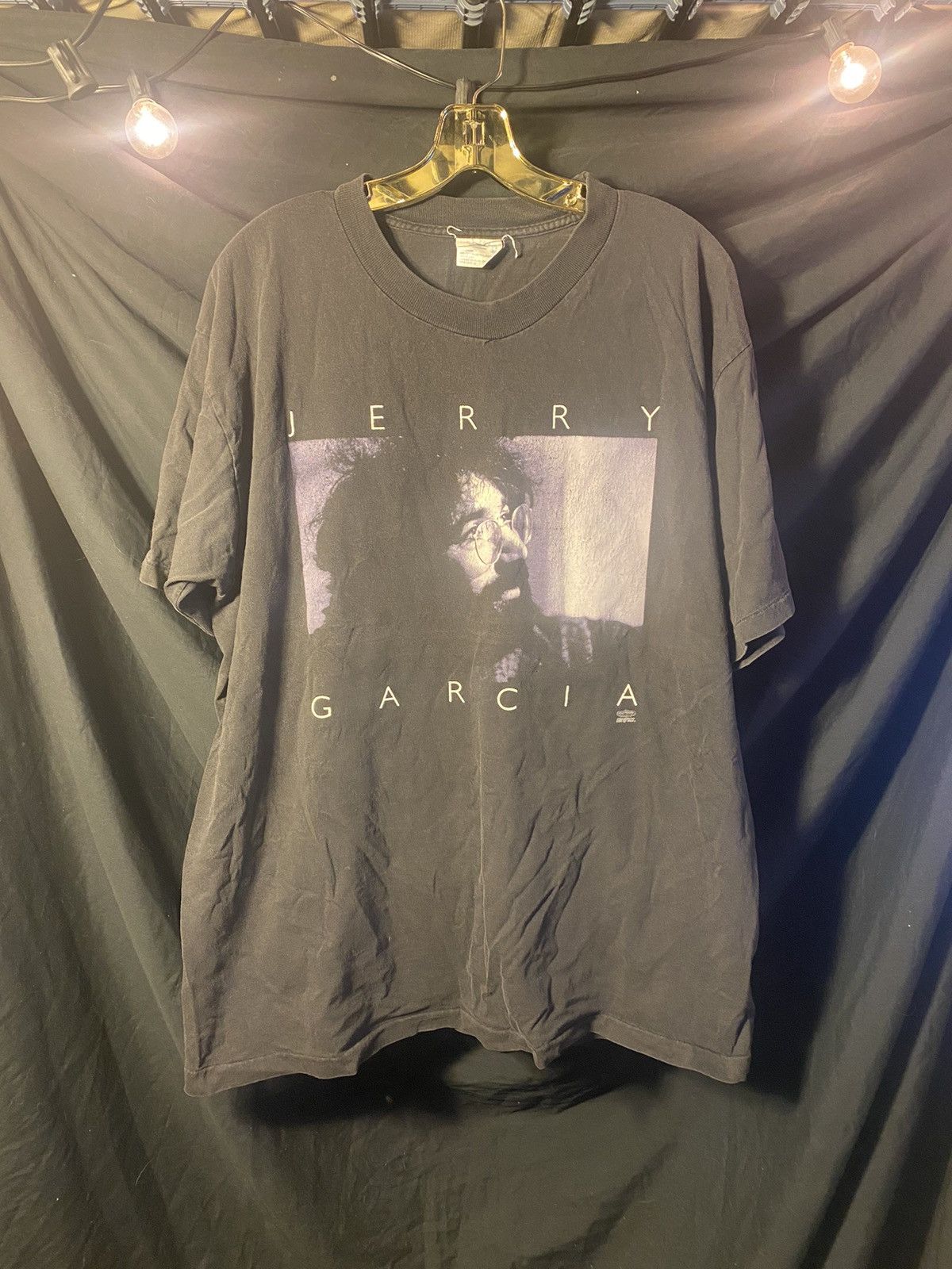 image of Vintage 90's Jerry Garcia Grateful Dead Graphic Tee in Black, Men's (Size XL)