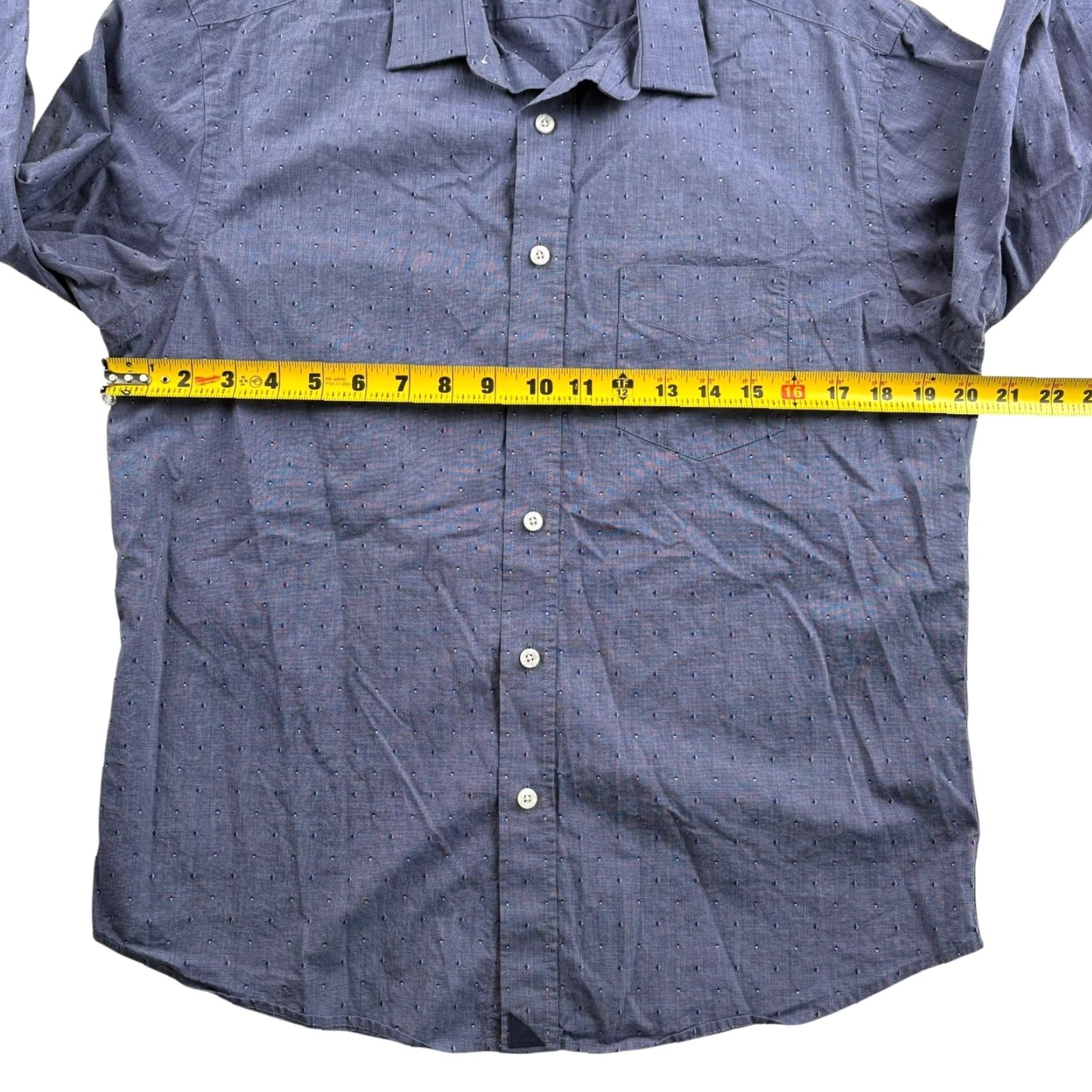 UNTUCKit UNTUCKit Men’s 100% Cotton Button-Down Shirt Blue Small Size US S / EU 44-46 / 1 - 7 Thumbnail