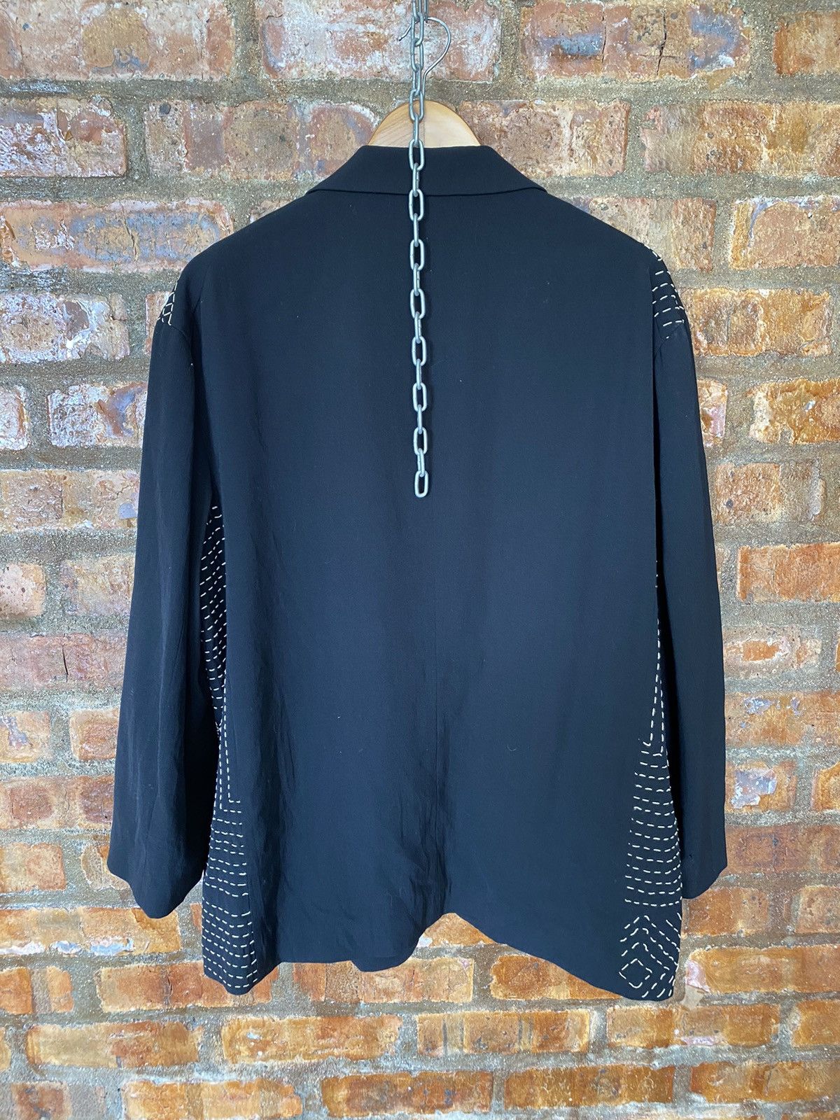 Yohji Yamamoto SS1995 Yohji Yamamoto POUR HOMME sashiko Robin Williams Size US L / EU 52-54 / 3 - 16 Thumbnail