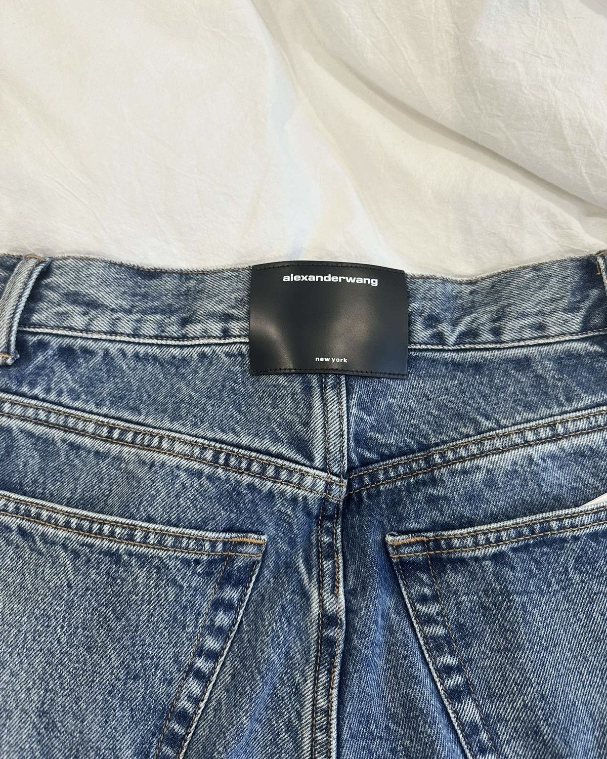 Alexander Wang Alexander Wang Wide Jean W/Logo Printed Cuff Size 24" / US 00 / IT 34 - 4 Thumbnail