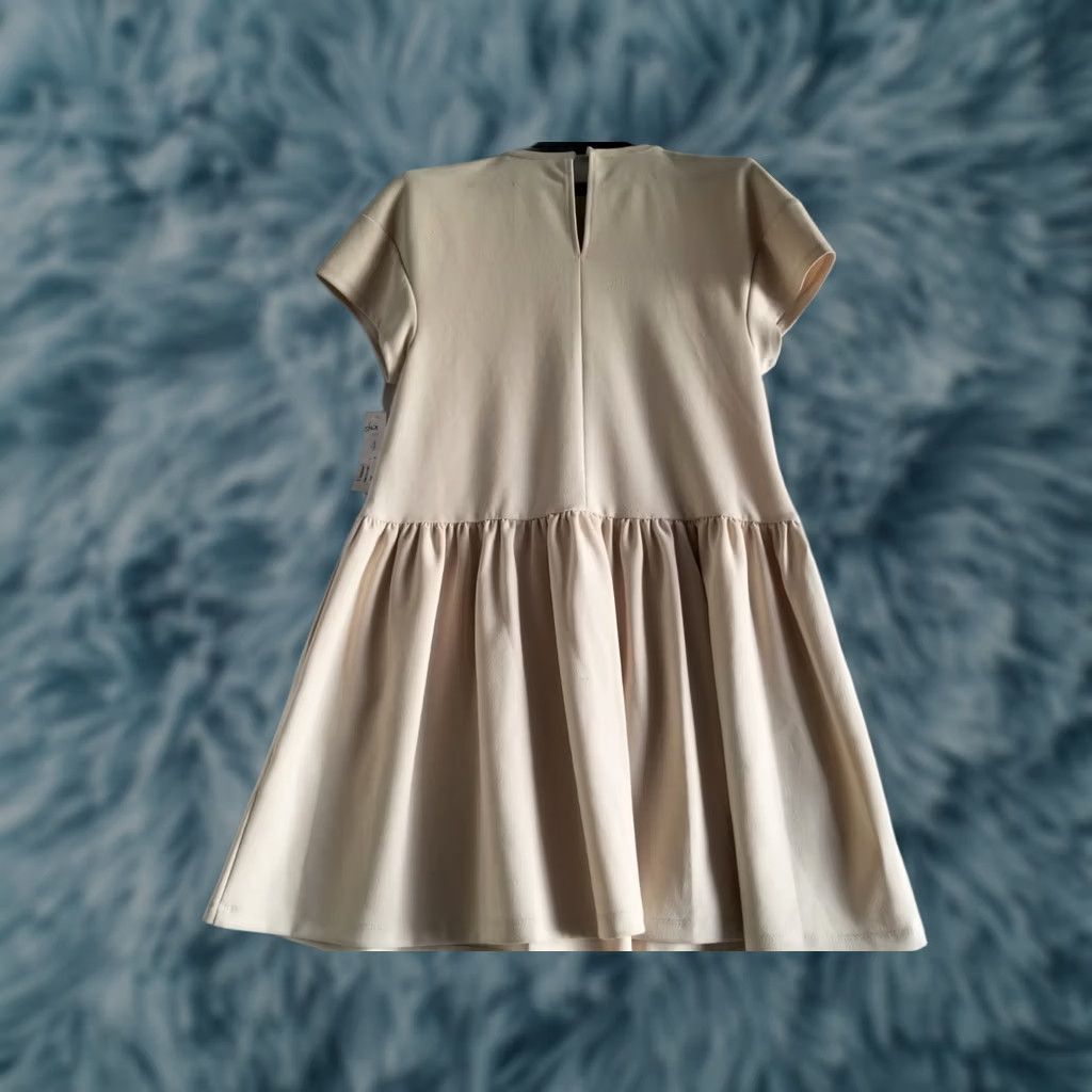Donna Morgan Donna Morgan Sheath Dress Beige 4 Light Stretch Bell Sleeve Knee Length Regular Women Vintage No Size S / US 4 / IT 40 - 1 Thumbnail