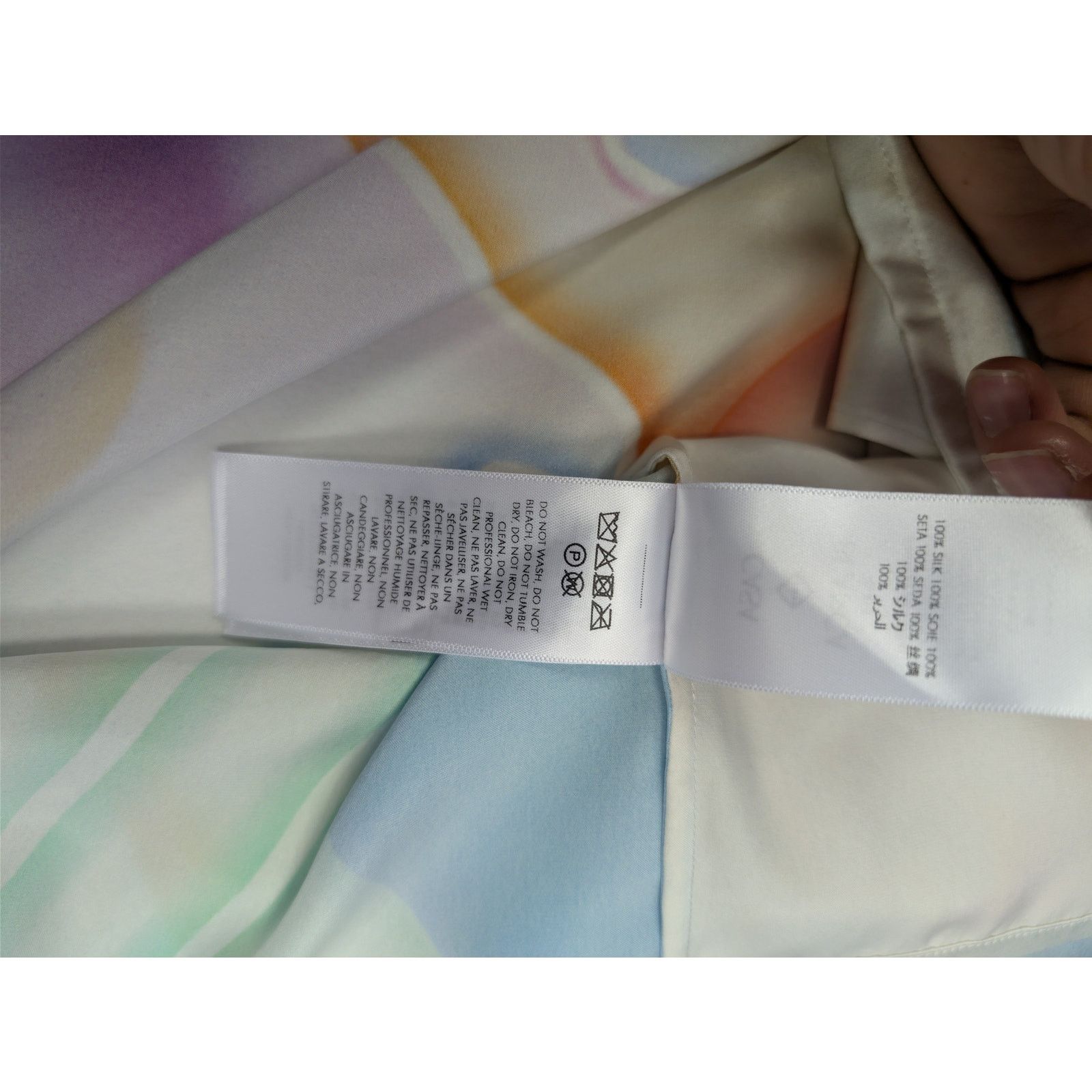 Casablanca o1rshd1 Silk Satin Cuban Collar Long Sleeve Shirt Multicolor Size US XL / EU 56 / 4 - 18 Thumbnail
