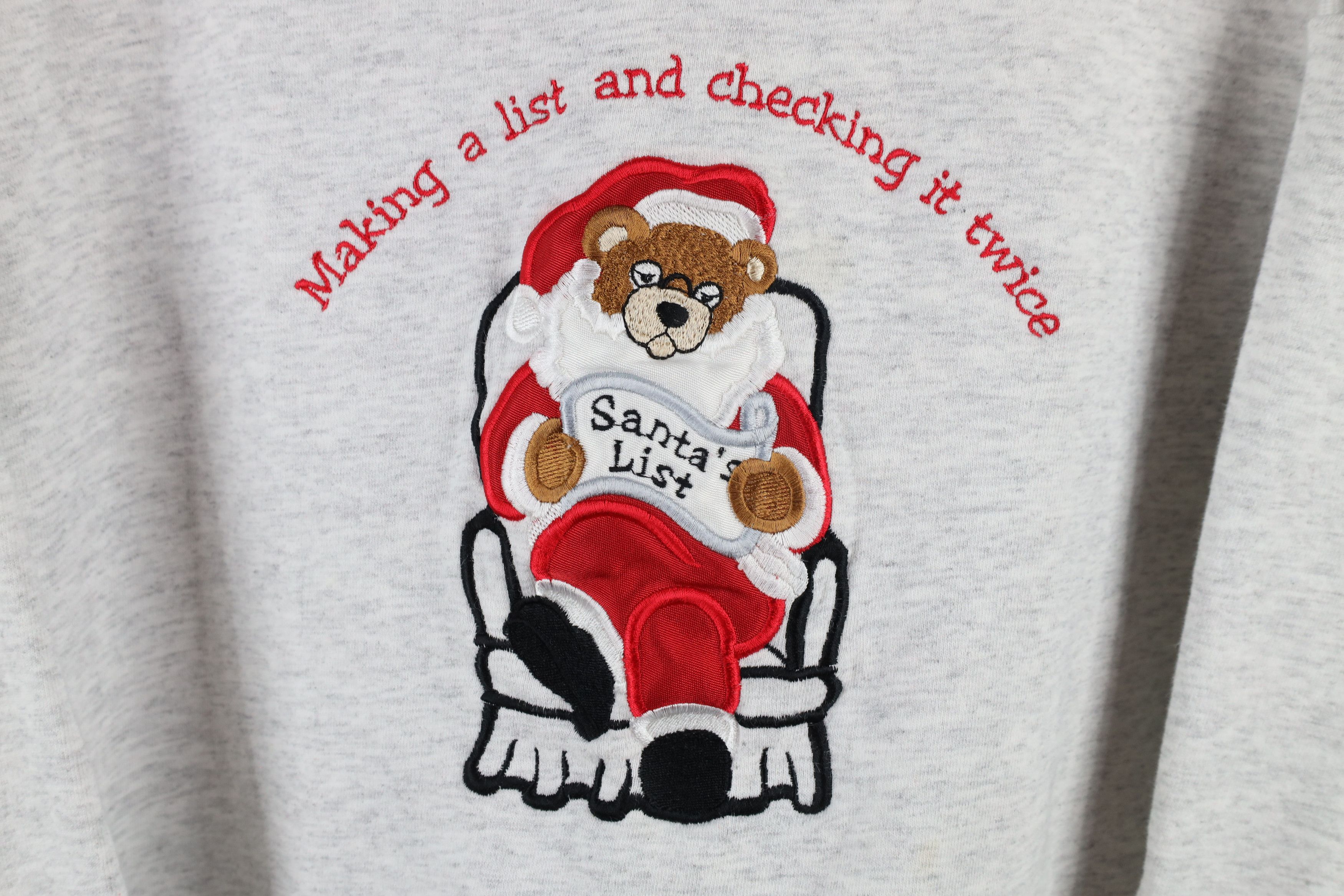 Vintage Vintage 90s Streetwear Christmas Santa Mock Neck Sweatshirt Size XL / US 12-14 / IT 48-50 - 4 Thumbnail