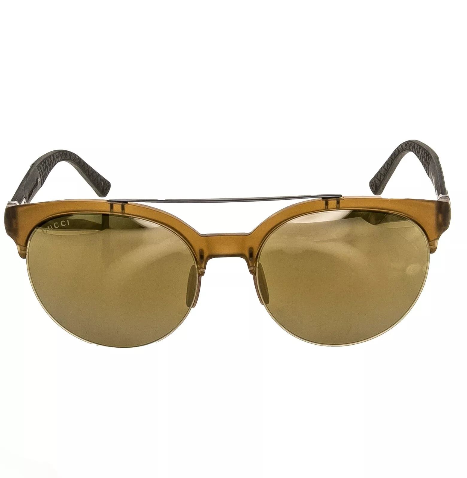 Gucci GUCCI Round GG1069S Matte Brown Bronze Sport Sunglasses 1069 Size ONE SIZE - 8 Thumbnail