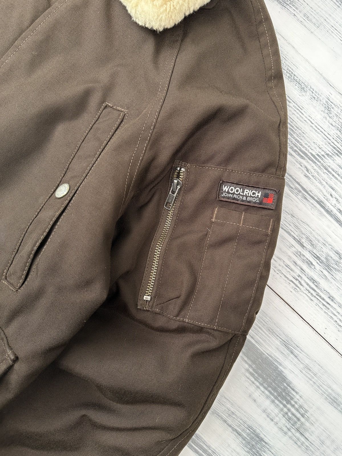 Woolrich Woolen Mills WOOLRICH Fur Collar Brown Thermolite Bomber Jacket Men’s M Size US M / EU 48-50 / 2 - 5 Thumbnail