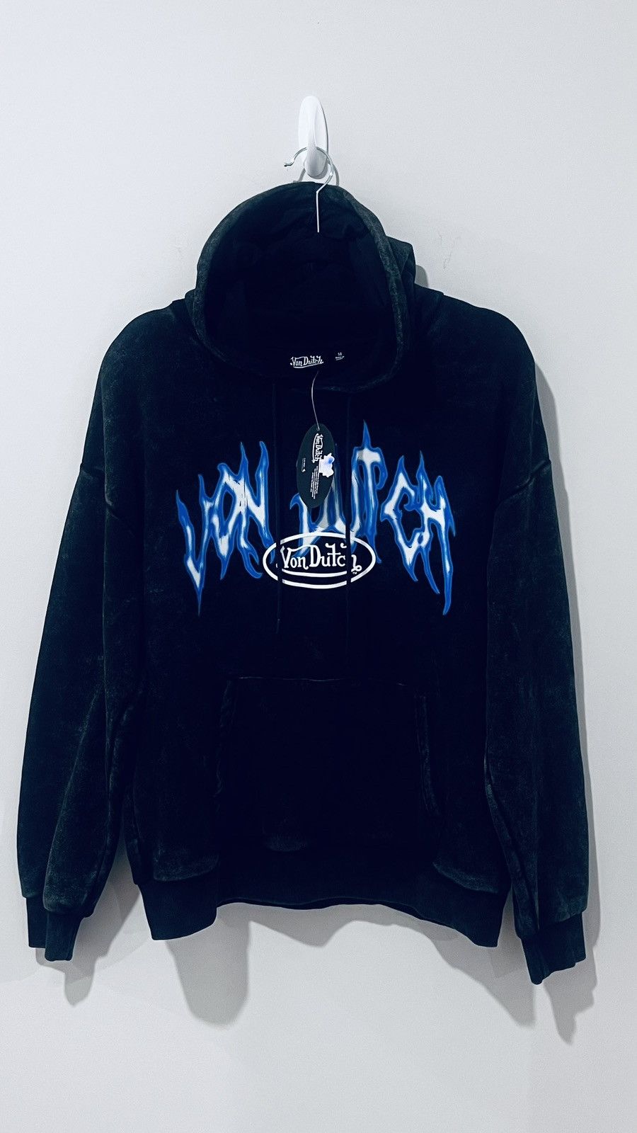 Von Dutch Von Dutch Flame Logo Hoodie Black Distressed Wash Size M NWT Size US M / EU 48-50 / 2 - 5 Thumbnail