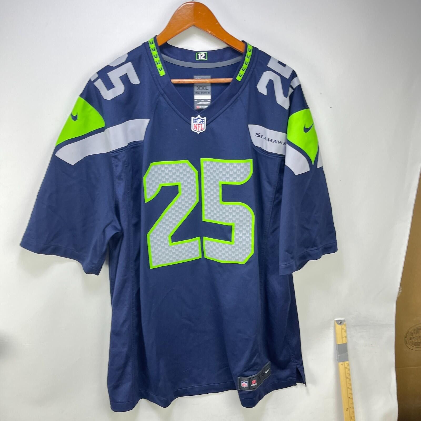 Nike Nike Seattle Seahawks Richard Sherman Jersey XXL On Field Size ONE SIZE - 1 Thumbnail