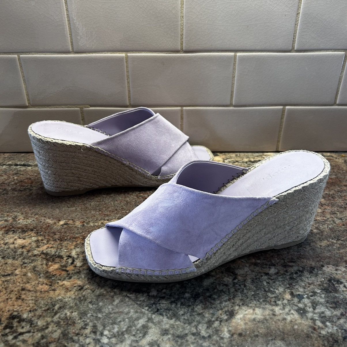 Vince NEW $250~VINCE~Lavender Suede Espadrille Wedge Sandals~9/9.5 Size US 9.5 / IT 39.5 - 2 Thumbnail