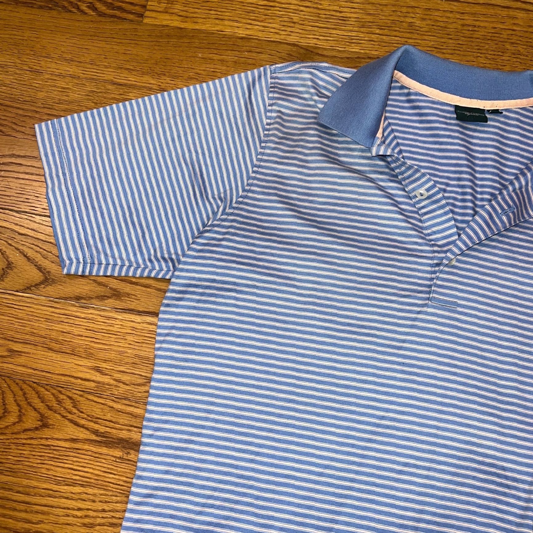 Vintage VINTAGE Fairway & Greene Polo Shirt Men's Size M Short Sleeve Striped Blue Pink Golf Casual Size US M / EU 48-50 / 2 - 3 Thumbnail