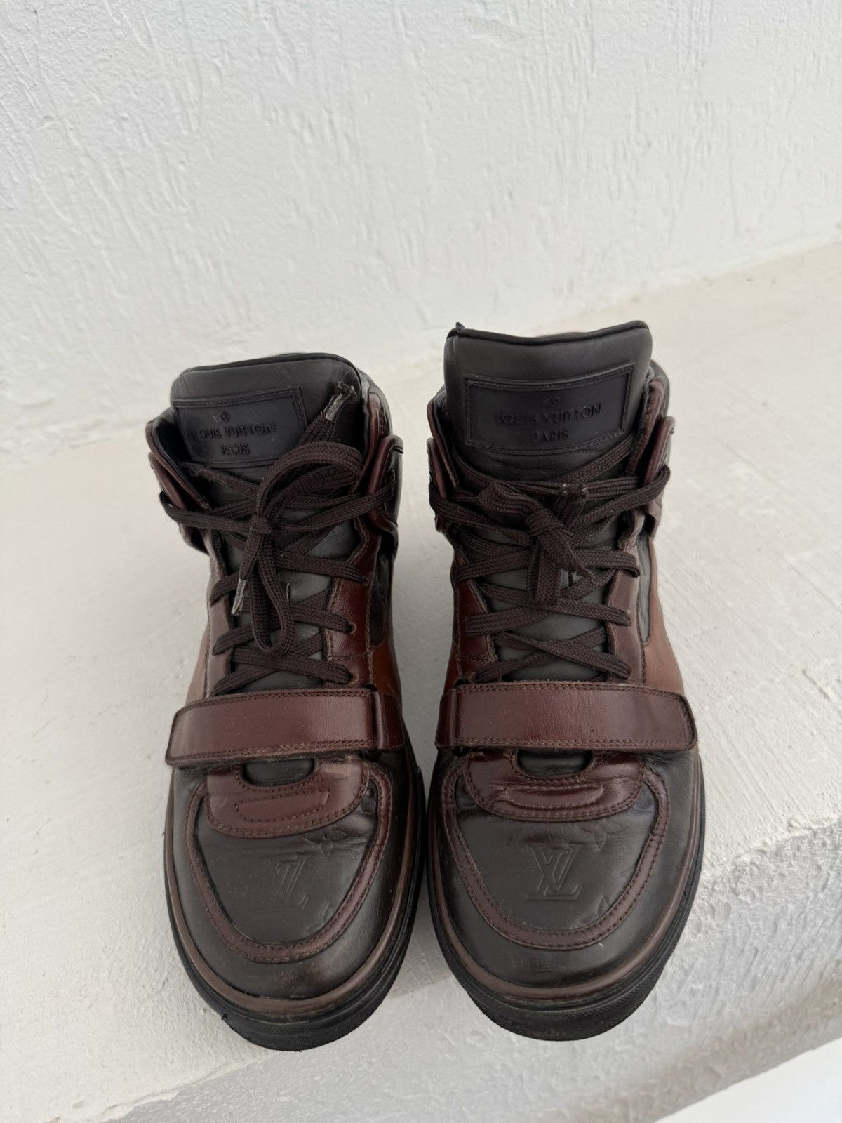 Louis Vuitton Louis Vuitton Archive Monogram High Top Sneakers Size US 7.5 / EU 40-41 - 4 Thumbnail