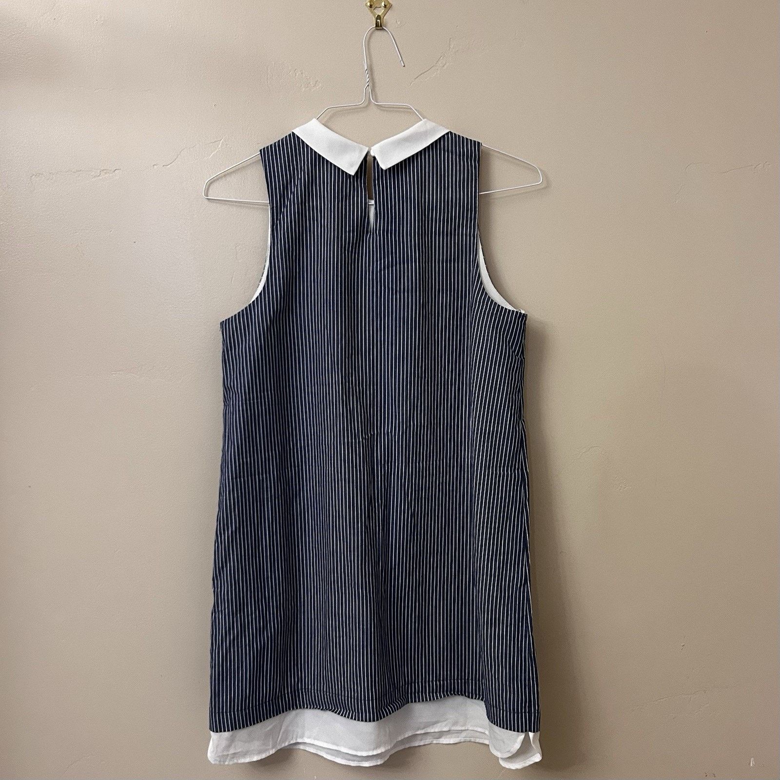 Other Monteau Los Angeles Women's White and Blue Dress Size Large Size L / US 10 / IT 46 - 2 Thumbnail