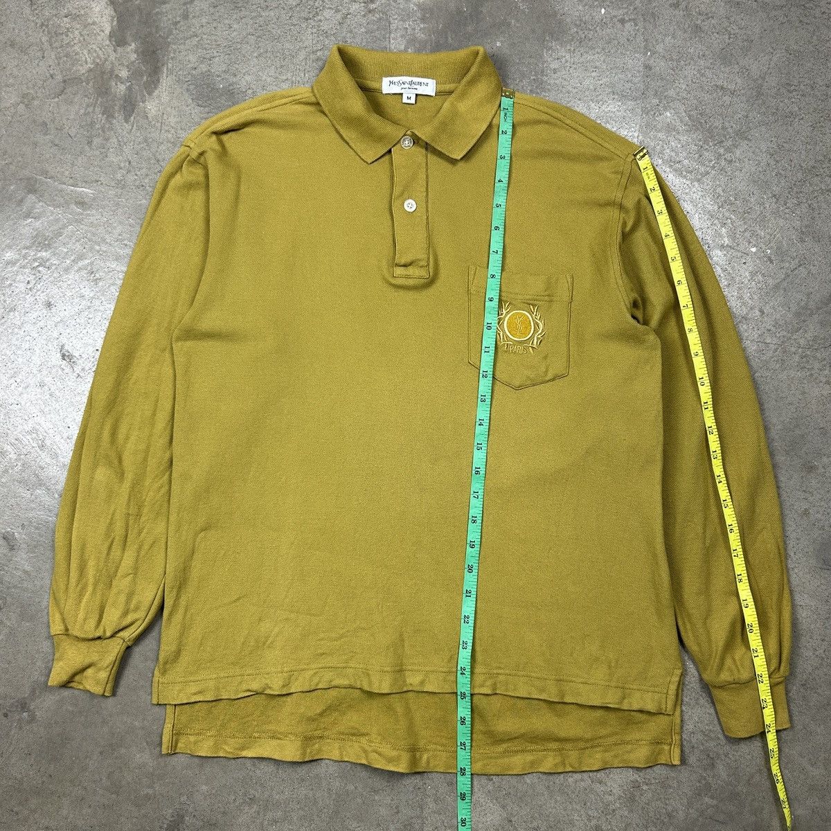 Vintage × Yves Saint Laurent Vintage 1990s Yves Saint Laurent Polo Longsleeve Size US M / EU 48-50 / 2 - 11 Thumbnail
