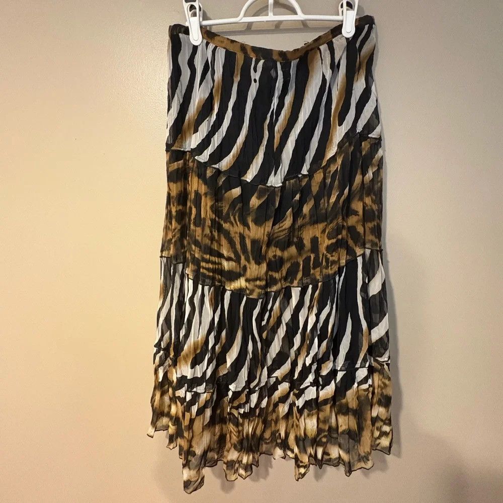 Vintage maximalist y2k patchwork zebra maxi length flowy boho skirt Size 32" / US 10 / IT 46 - 3 Thumbnail