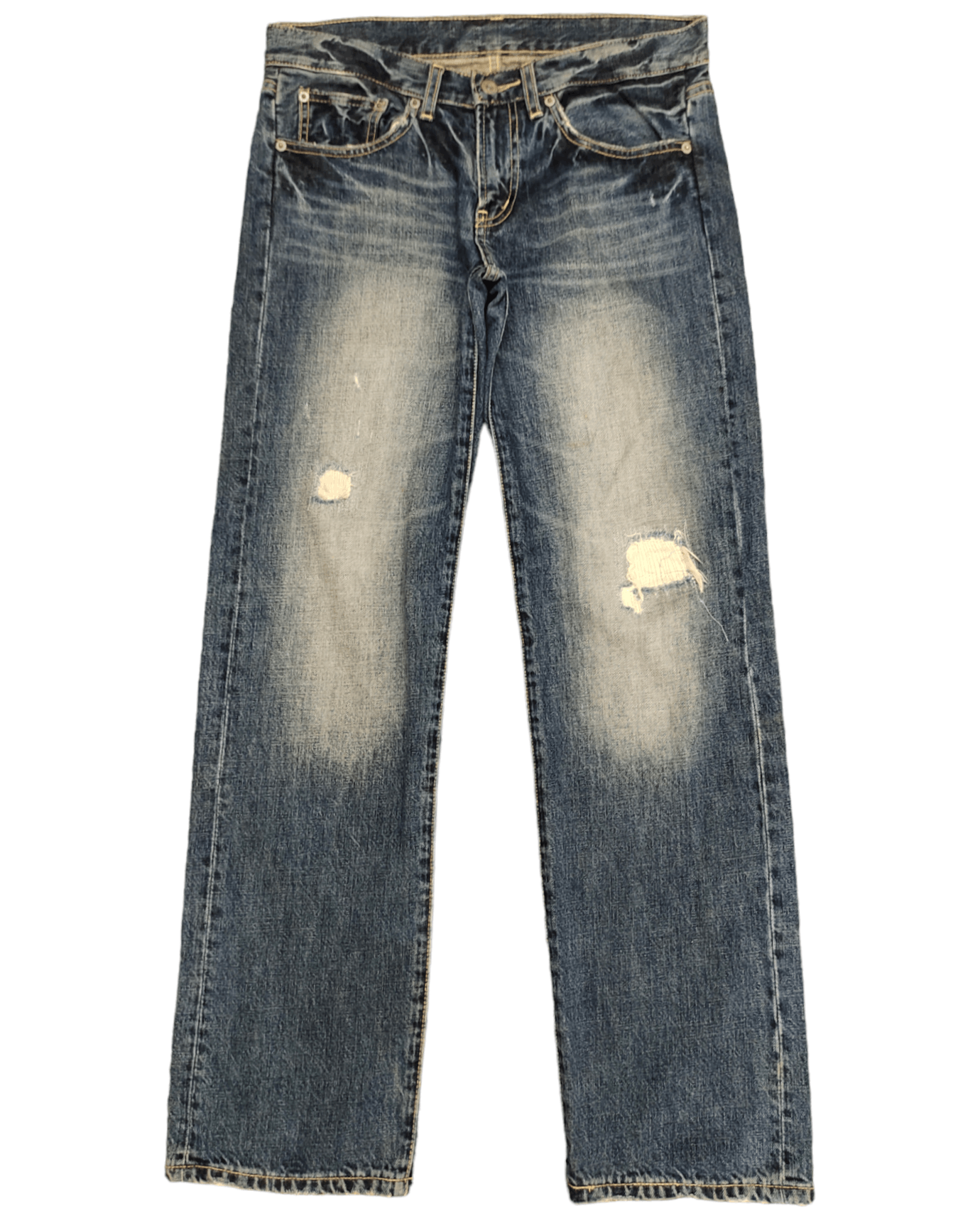 KOJIMA GENES Karakoto Kojima Distress Faded Jeans Undercover Style Y2k Size US 32 / EU 48 - 1 Thumbnail