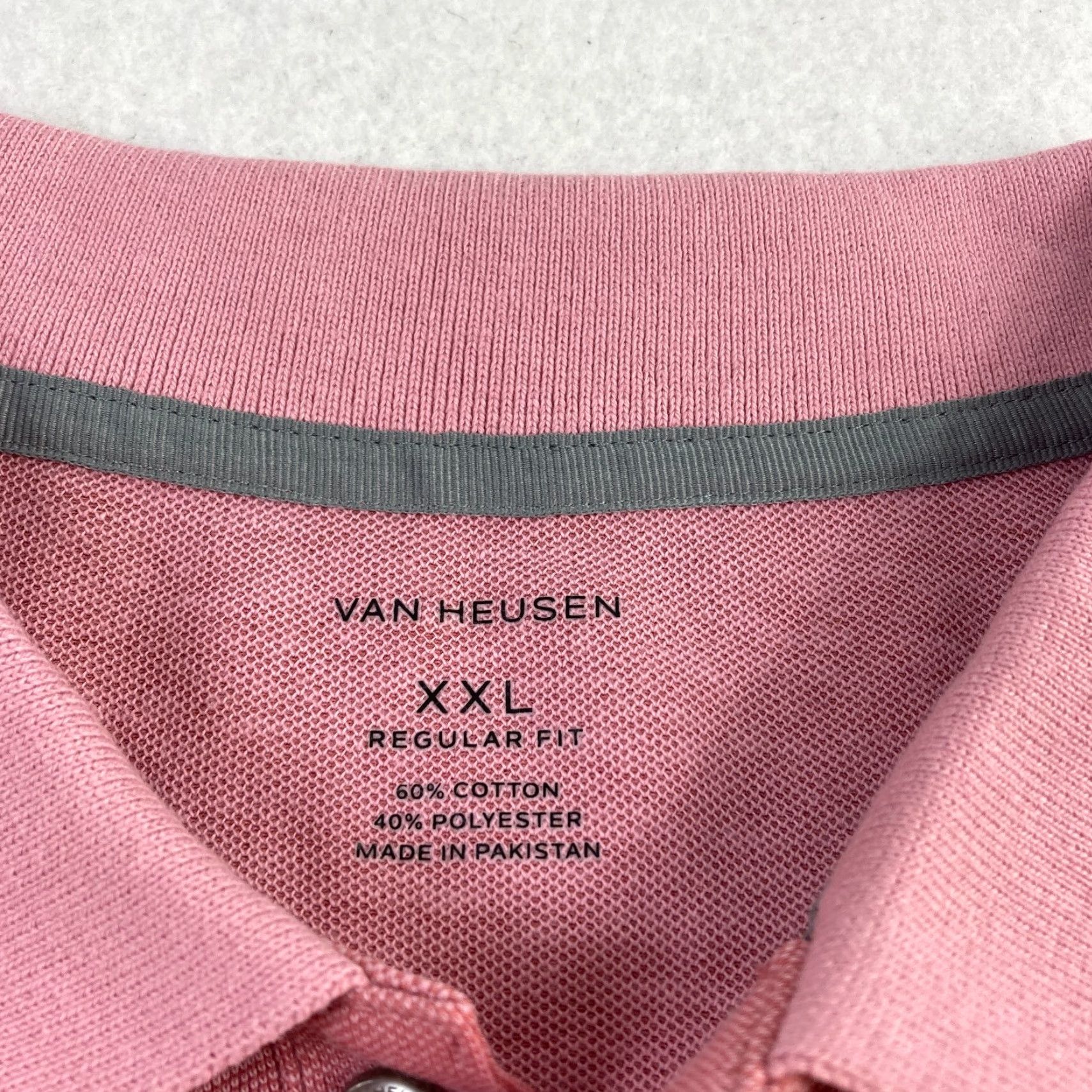 Van Heusen Van Heusen Polo Shirt Mens 2XL Regular Fit Pink Nectar Short Sleeve Polo NWT Casual Shirt Mens Pink Nectar 2XL Size US XXL / EU 58 / 5 - 4 Thumbnail