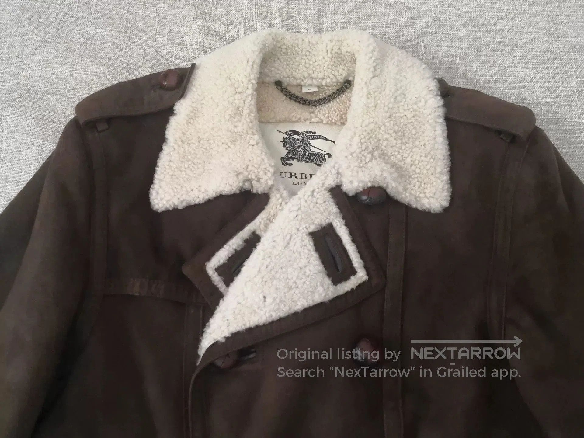 Burberry Burberry London Shearling Leather Coat. Size US L / EU 52-54 / 3 - 2 Thumbnail