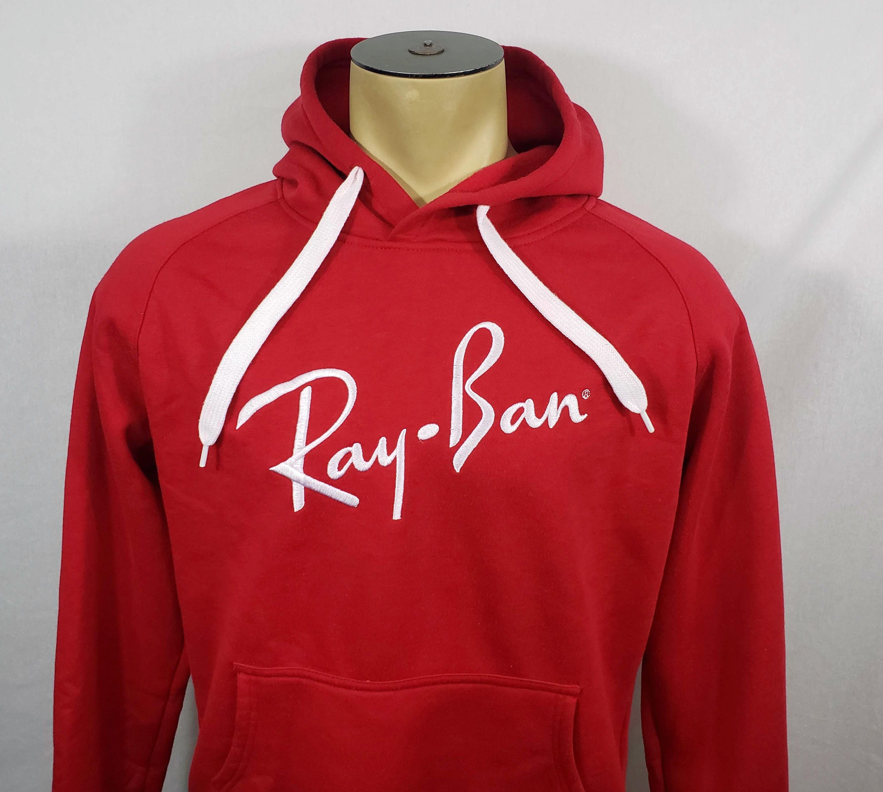 RayBan NWOT Vtg Ray-Ban Sunglasses red pullover hoodie sweatshirt Size US L / EU 52-54 / 3 - 2 Thumbnail