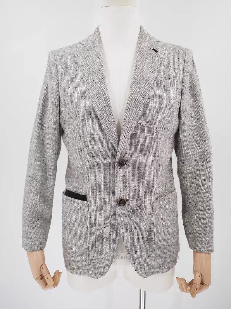 Berluti Berluti Grey Snowflake Silk Blended Suit Size US S / EU 44-46 / 1 - 1 Thumbnail