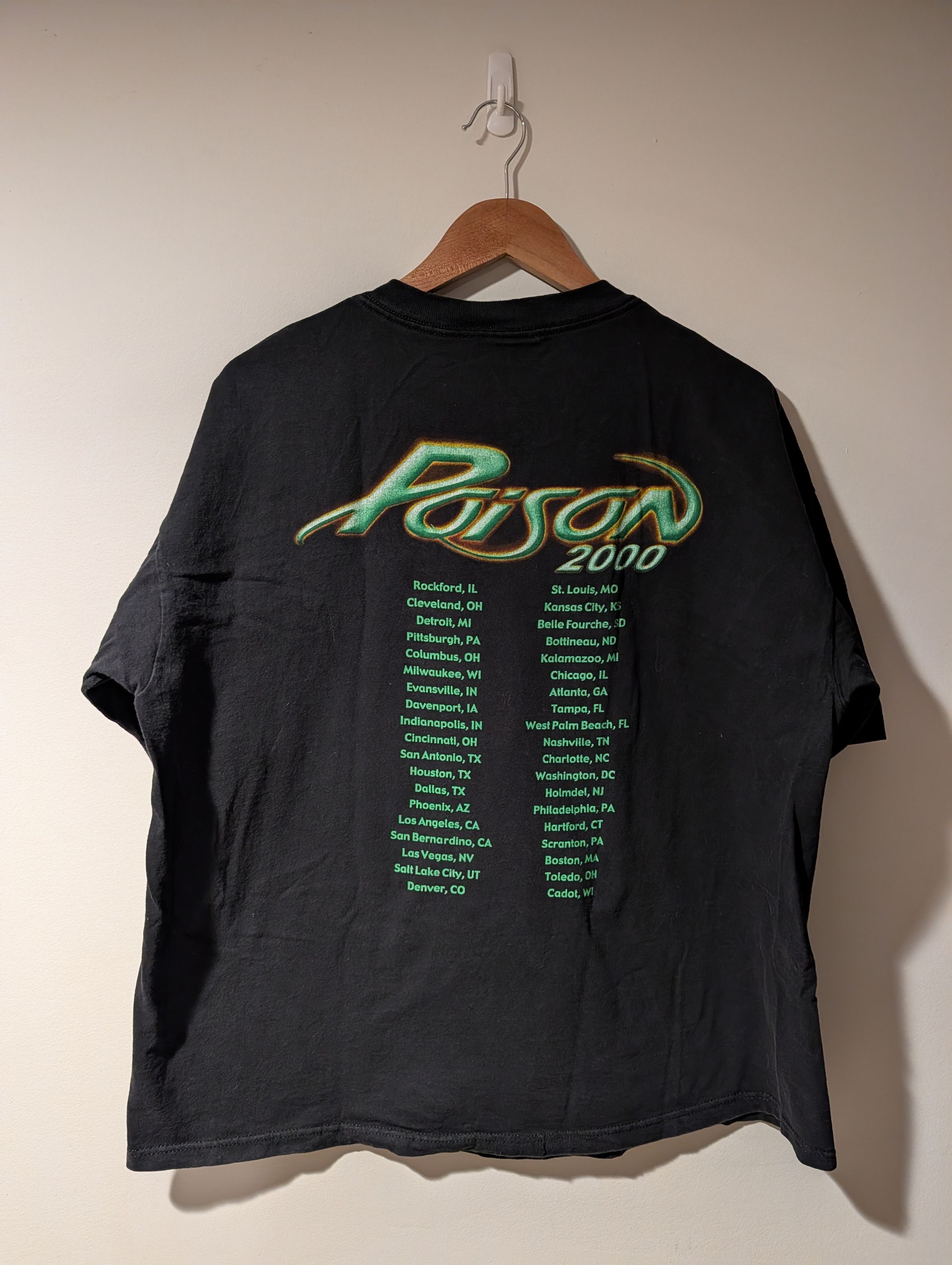 Band Tees Vintage POISON WORLD TOUR 2000 Double Sided Tour T-Shirt Size US XL / EU 56 / 4 - 4 Thumbnail