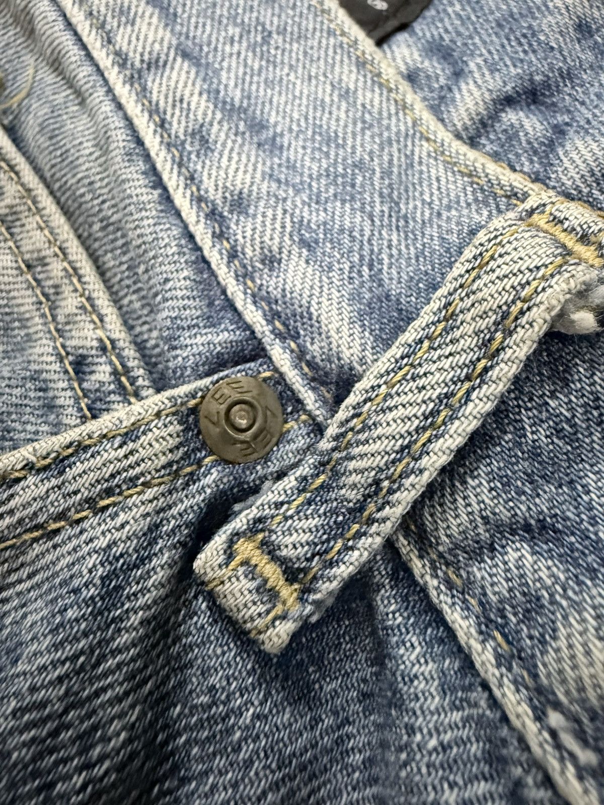 Lee × Number (N)ine Vintage 90s Acid Wash Lee Edwin Relaxed Fit Distressed Denim Size US 32 / EU 48 - 14 Thumbnail